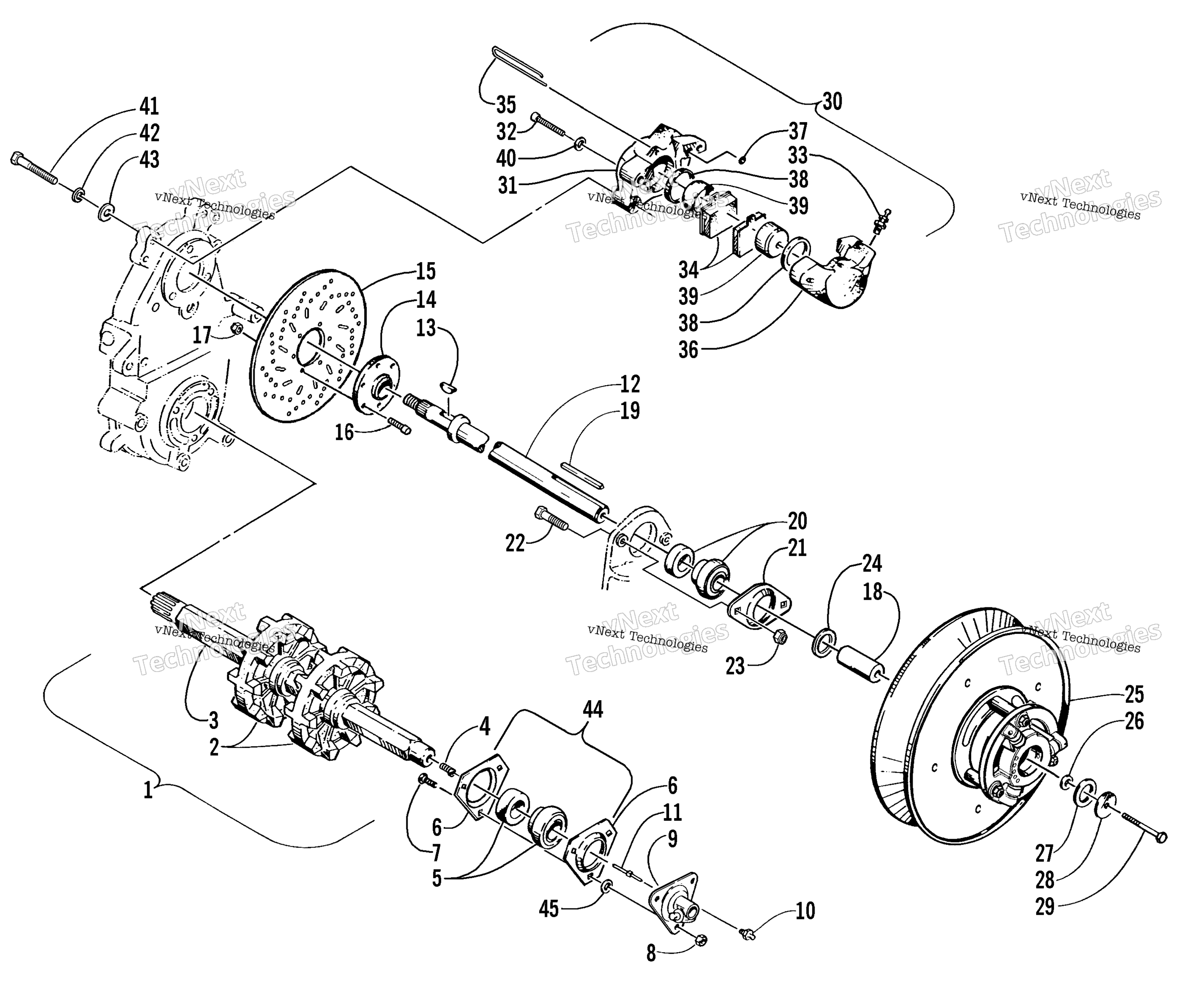 Привод Train Shafts And Brake Assemblies