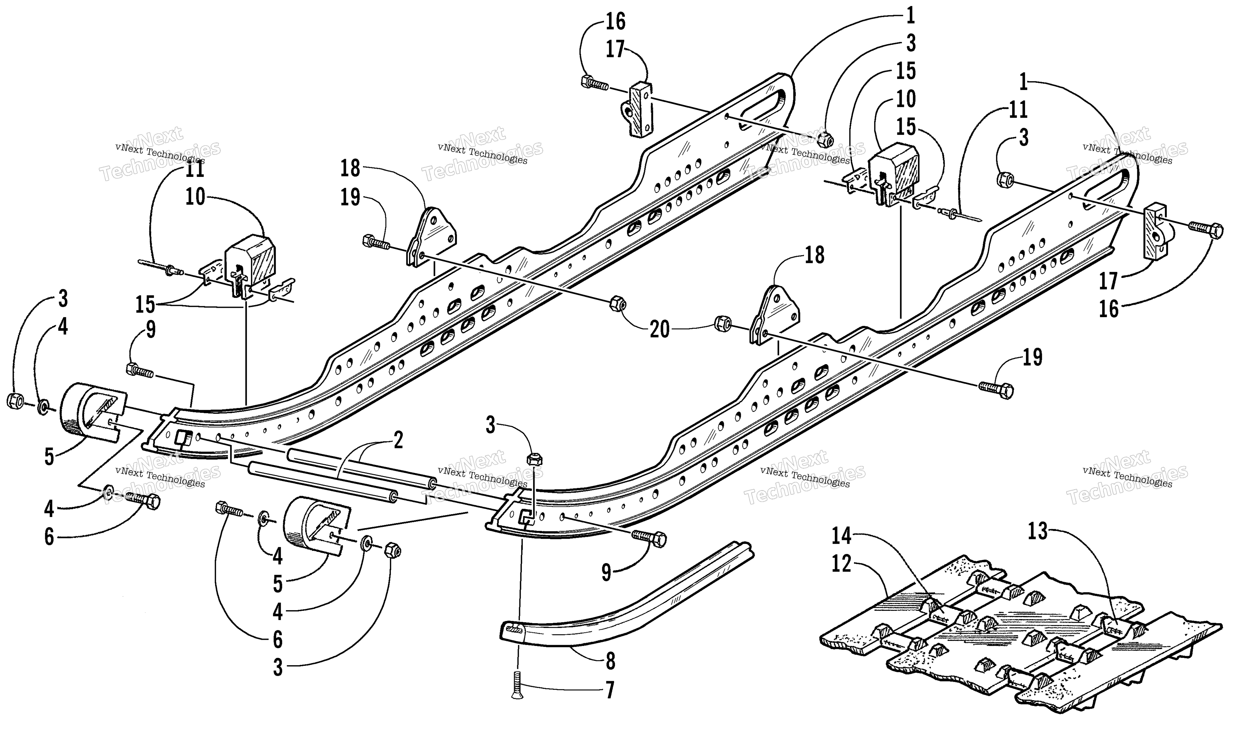 Slide Rail и Track узел