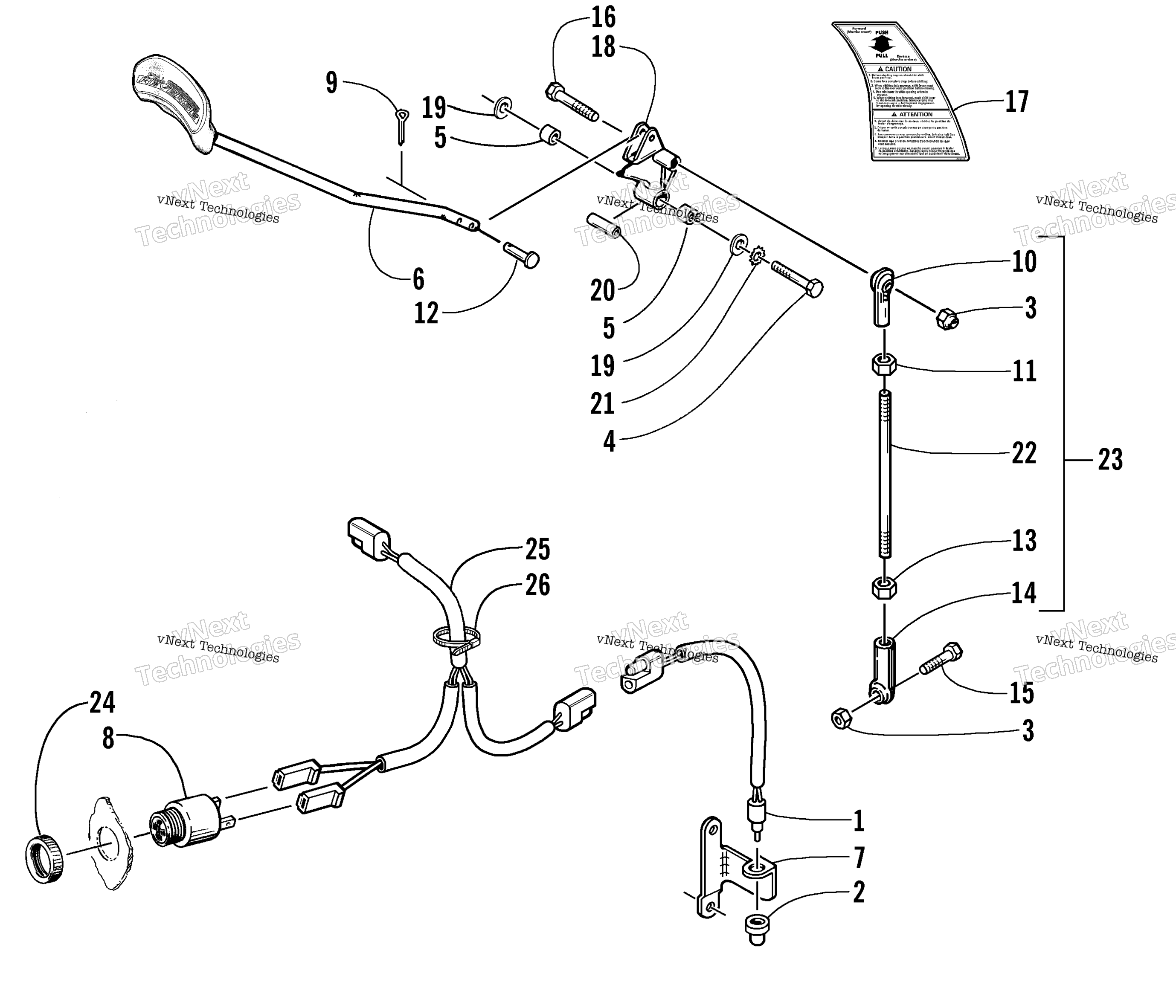 Задняя передача Shift Lever Assembly (Optional)