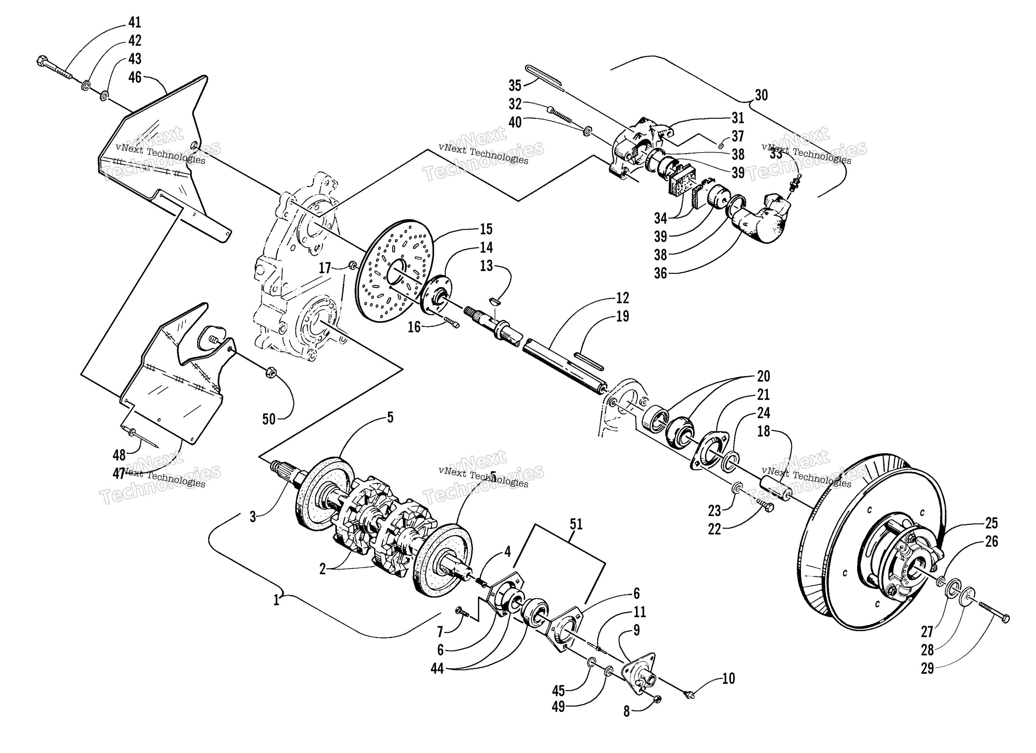 Привод Train Shafts And Brake Assemblies