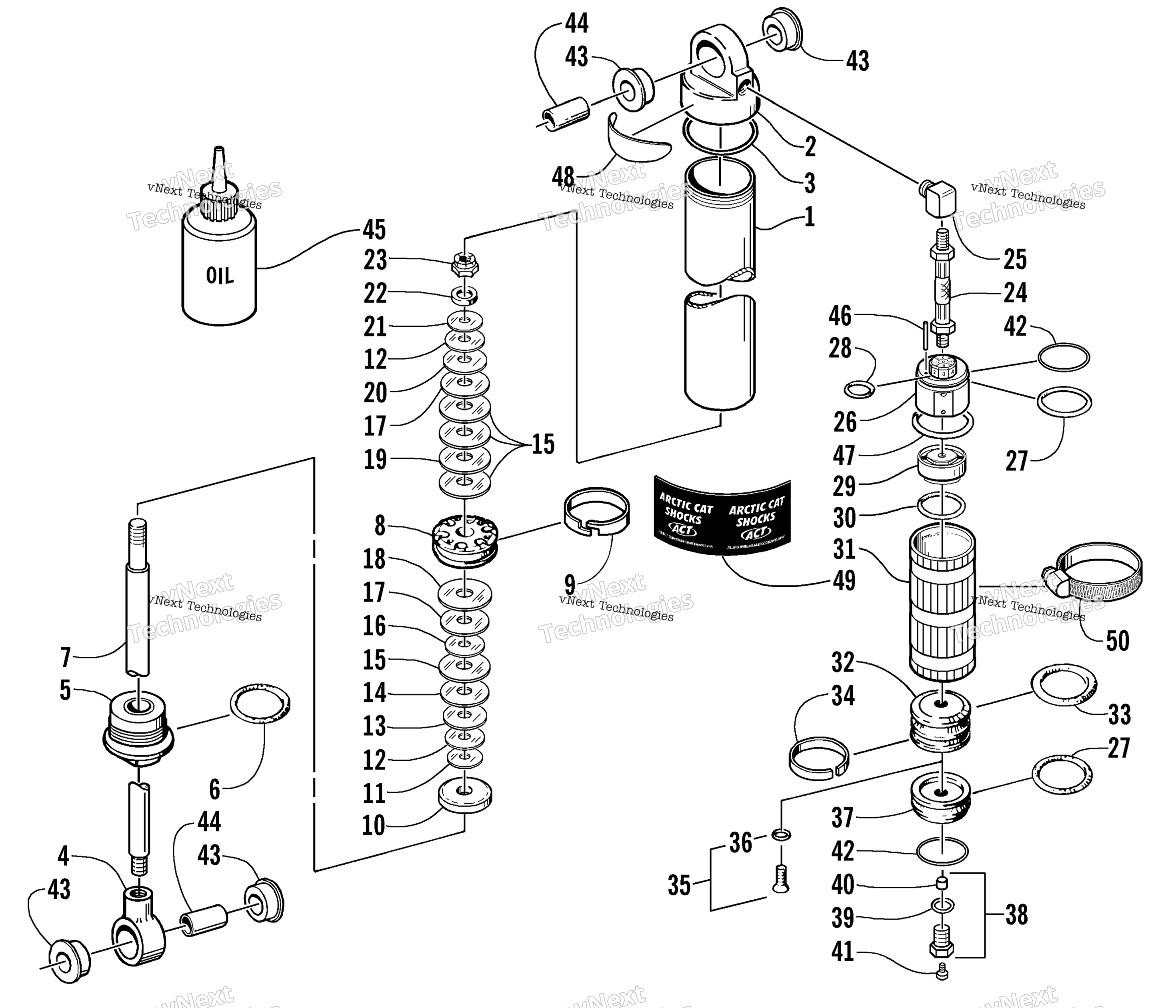 Задняя часть Suspension Rear Arm Shock Absorber