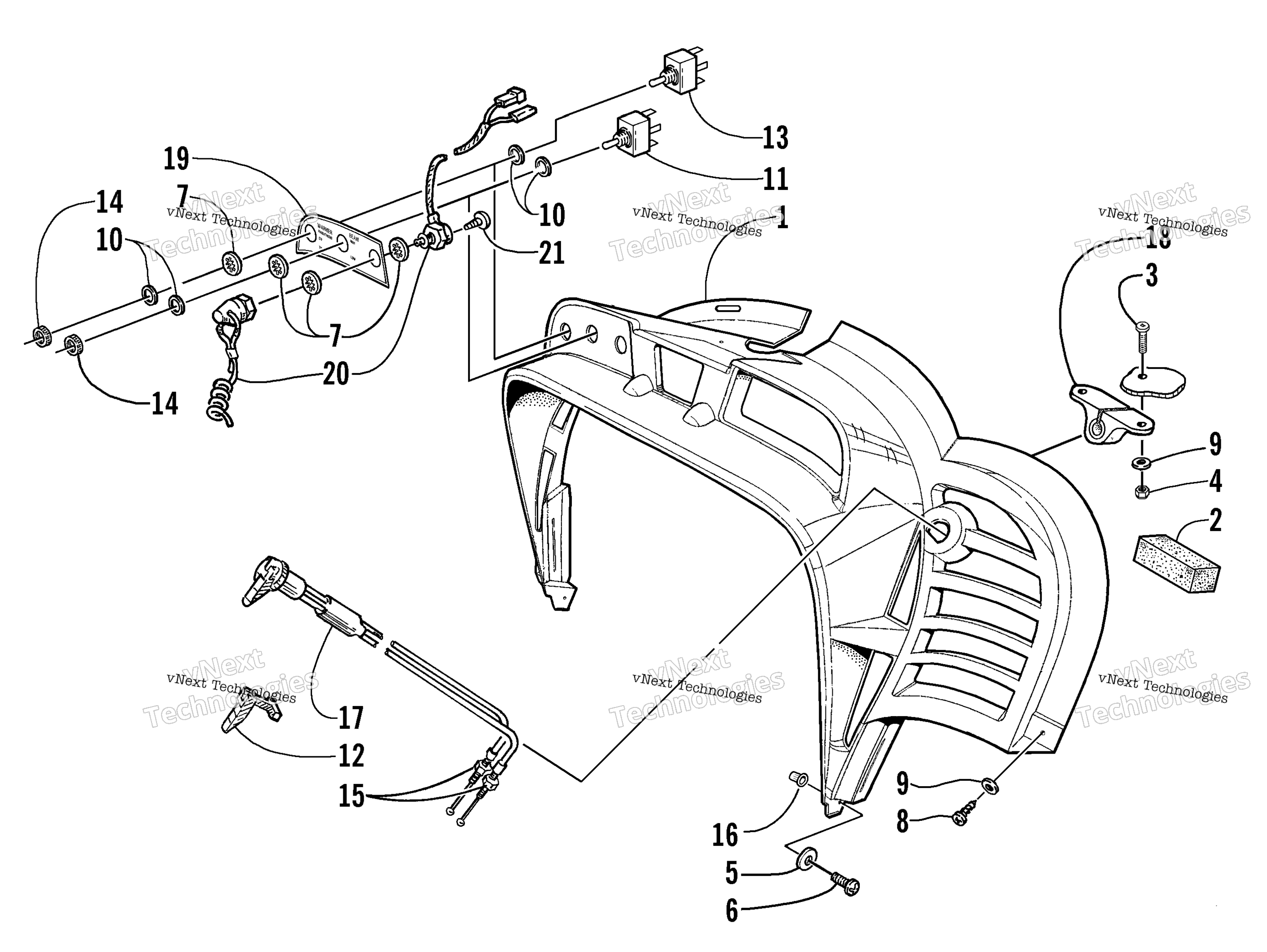 Console, Switches, и Wiring Assemblies