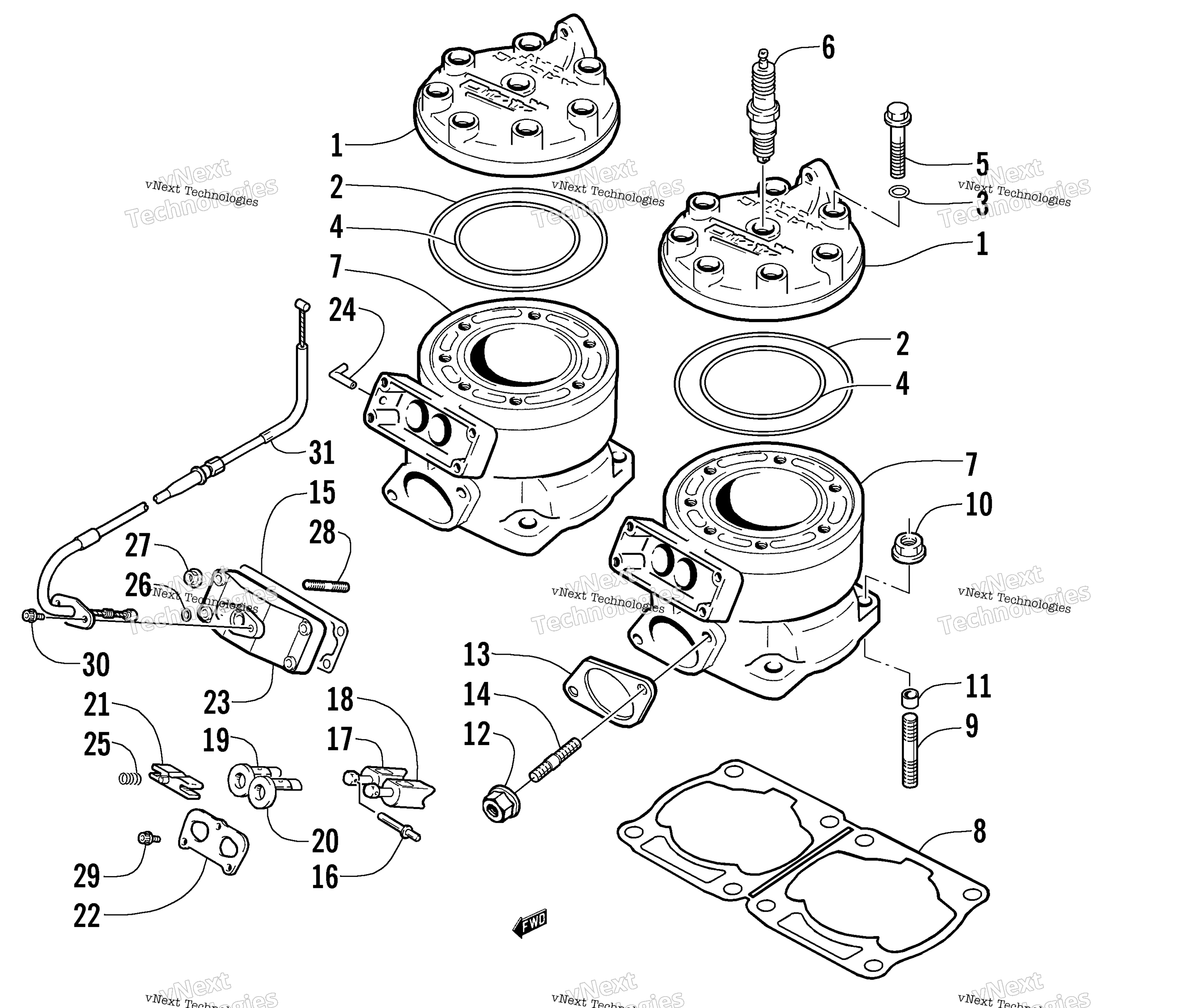 Цилиндр And Head Assembly