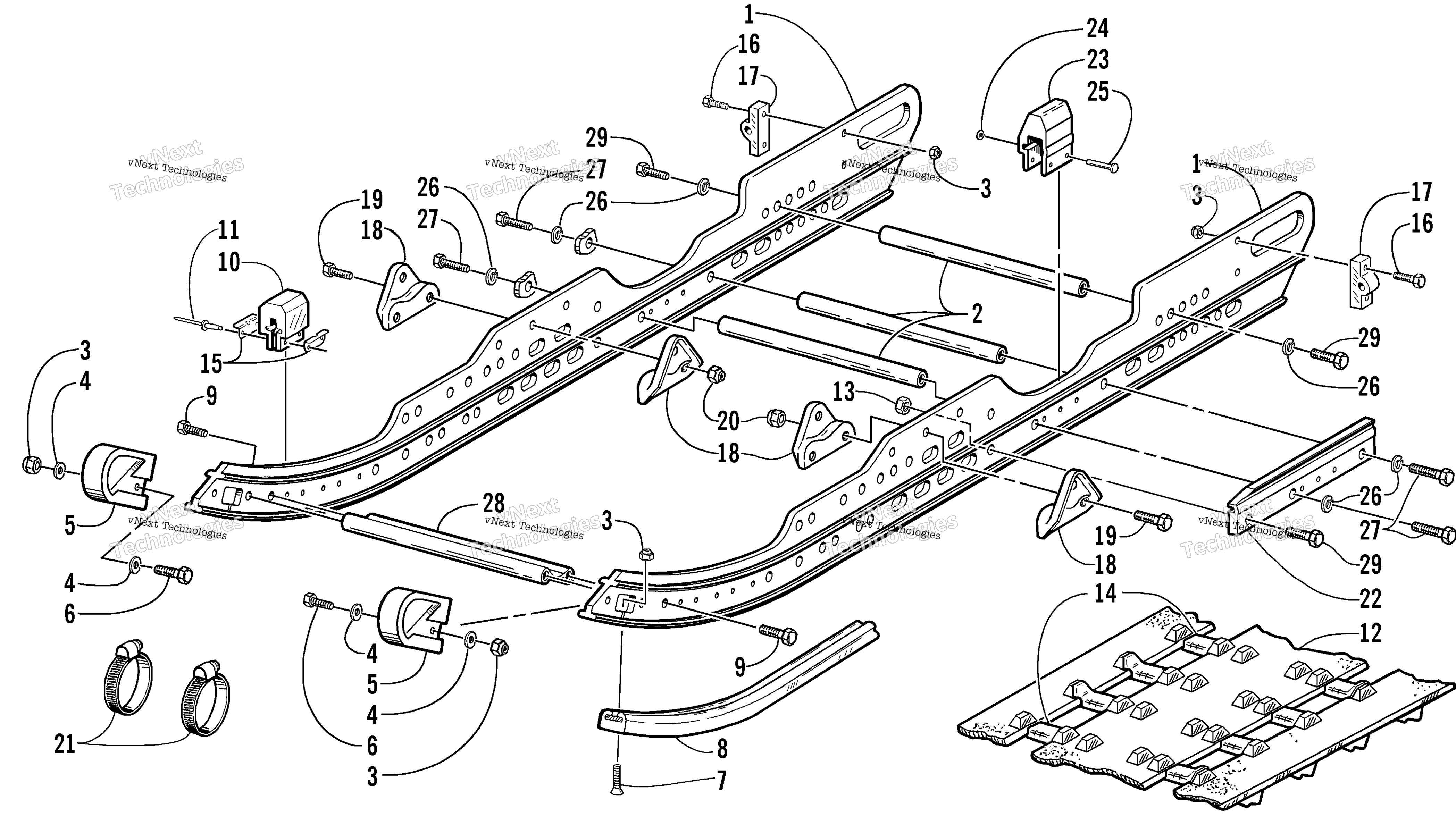 Slide Rail и Track узел