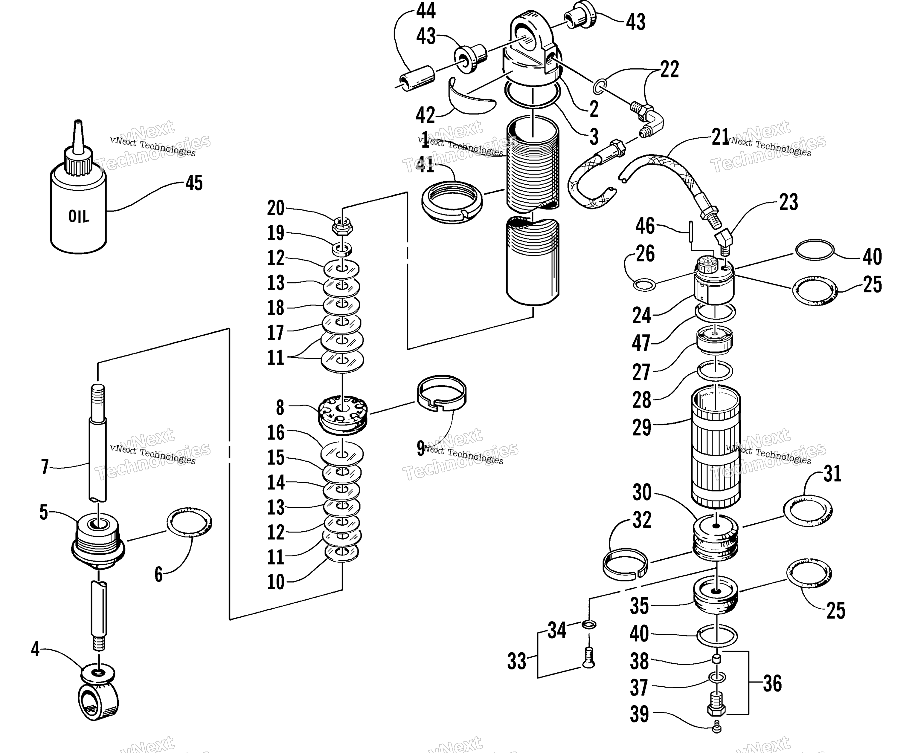 Задняя часть Suspension Front Arm Shock Absorber