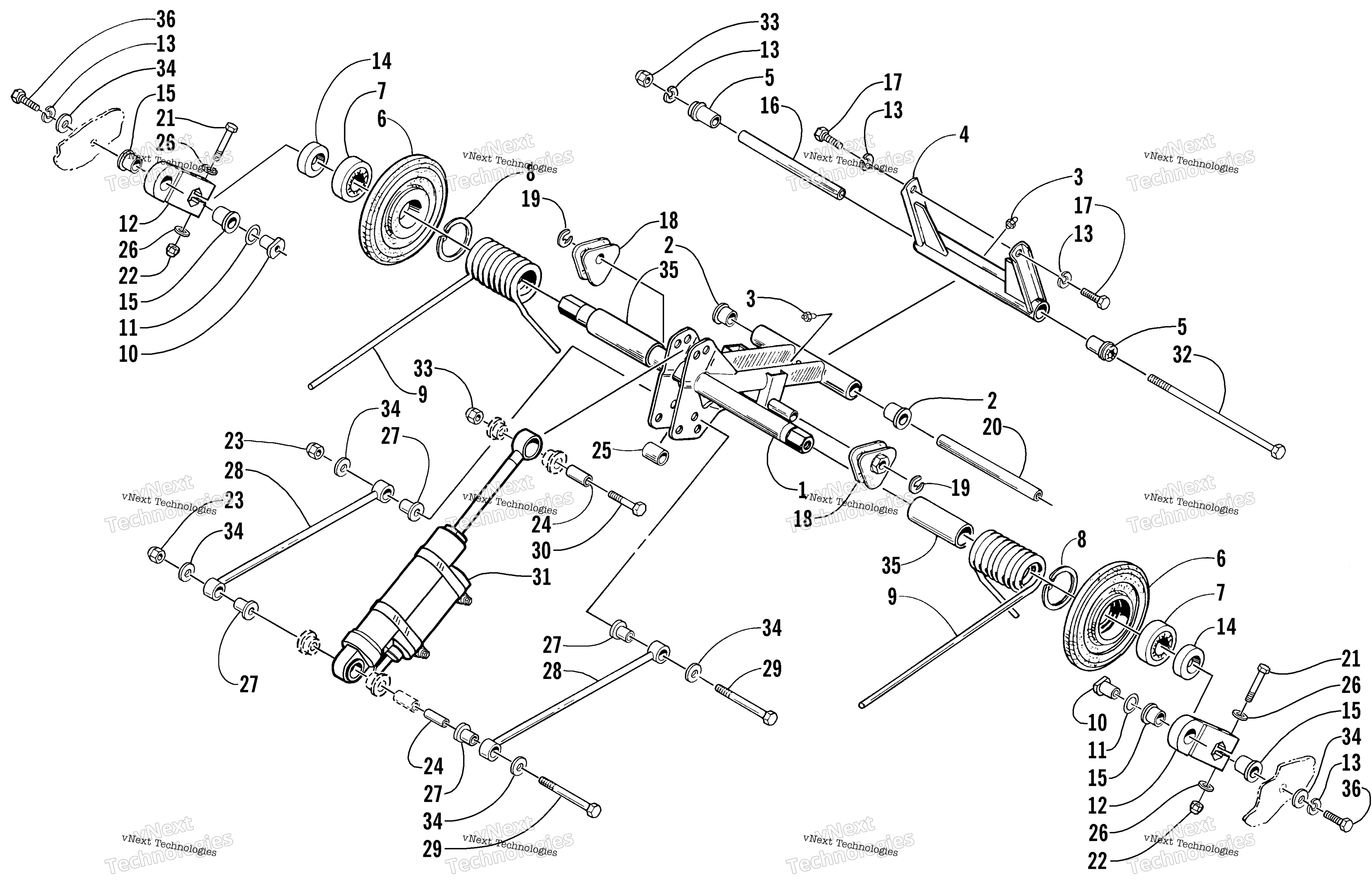 Задняя часть Suspension Rear Arm Assembly