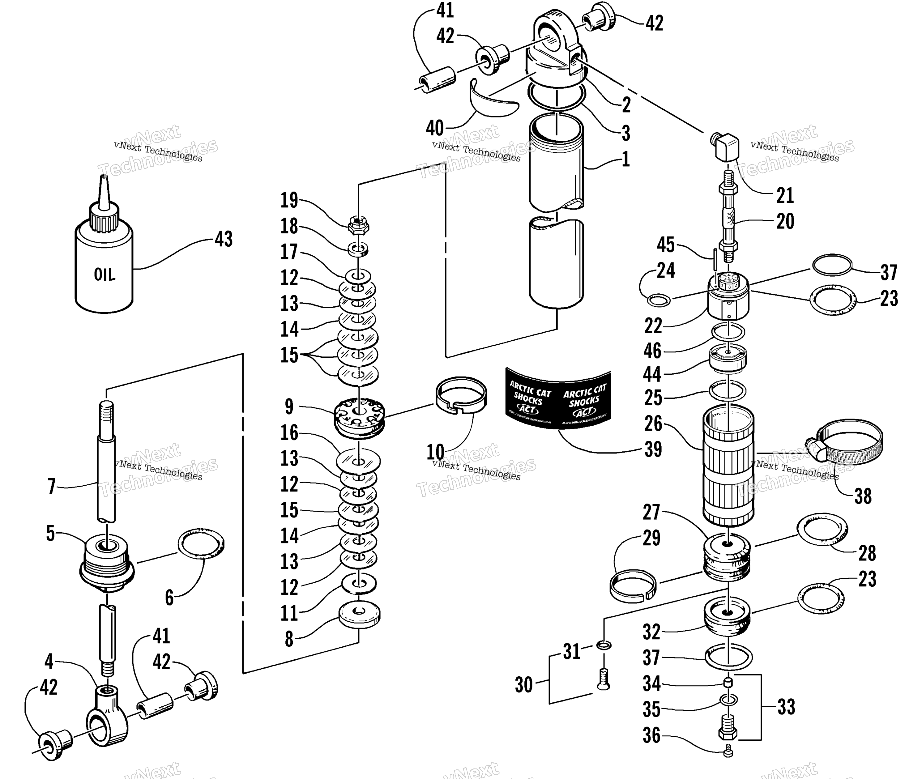 Задняя часть Suspension Rear Arm Shock Absorber