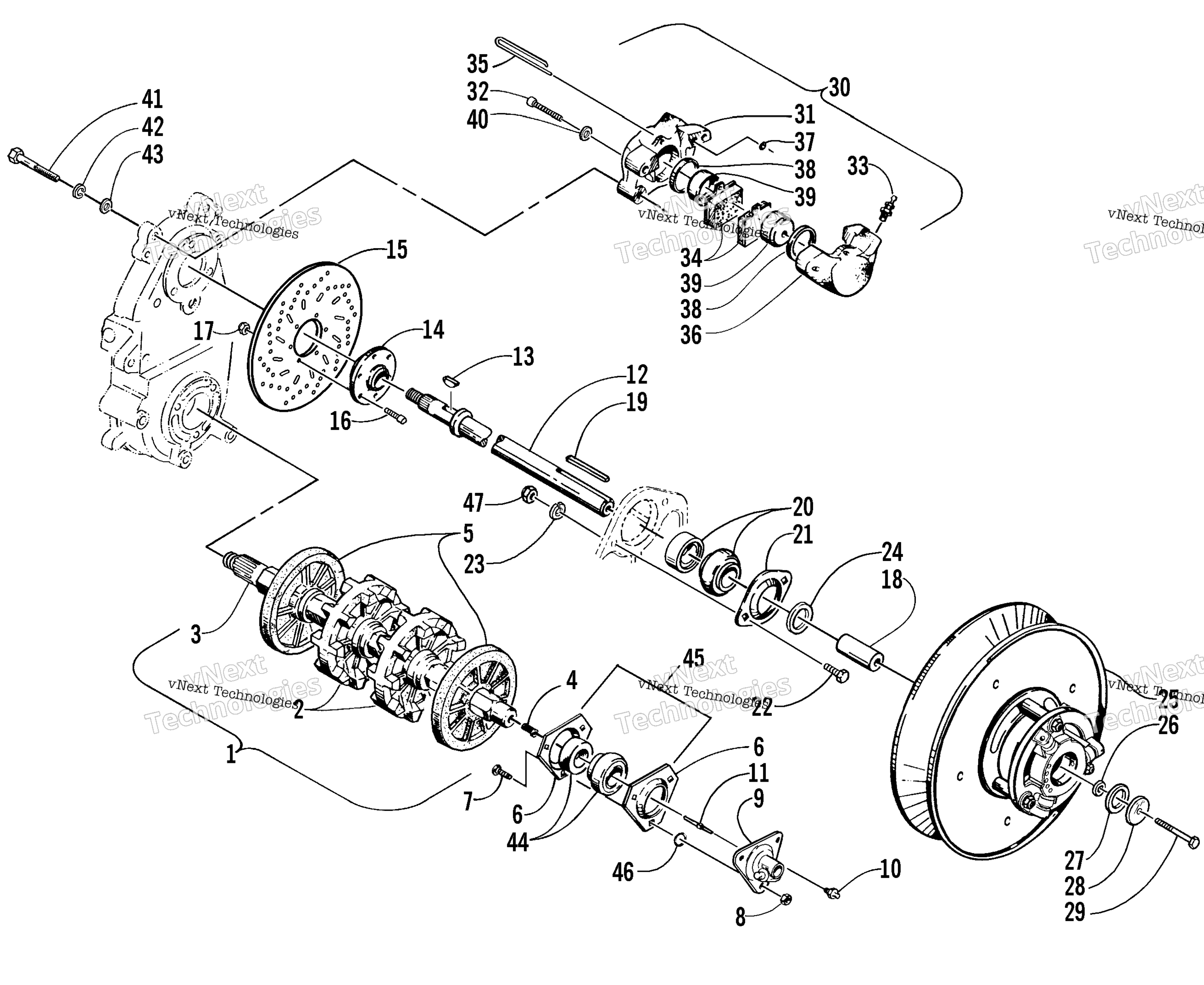 Привод Train Shafts And Brake Assemblies