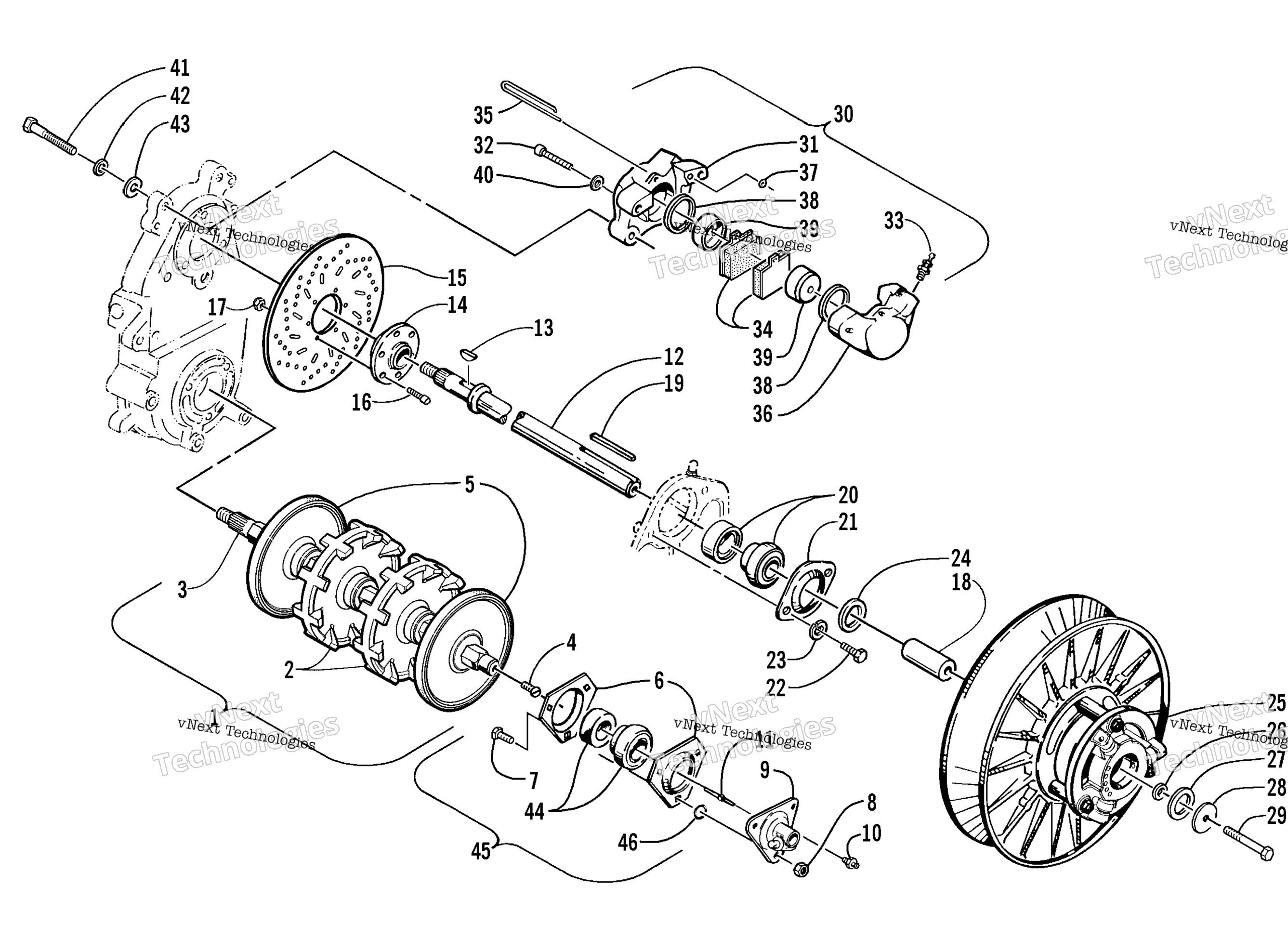 Привод Train Shafts And Brake Assemblies