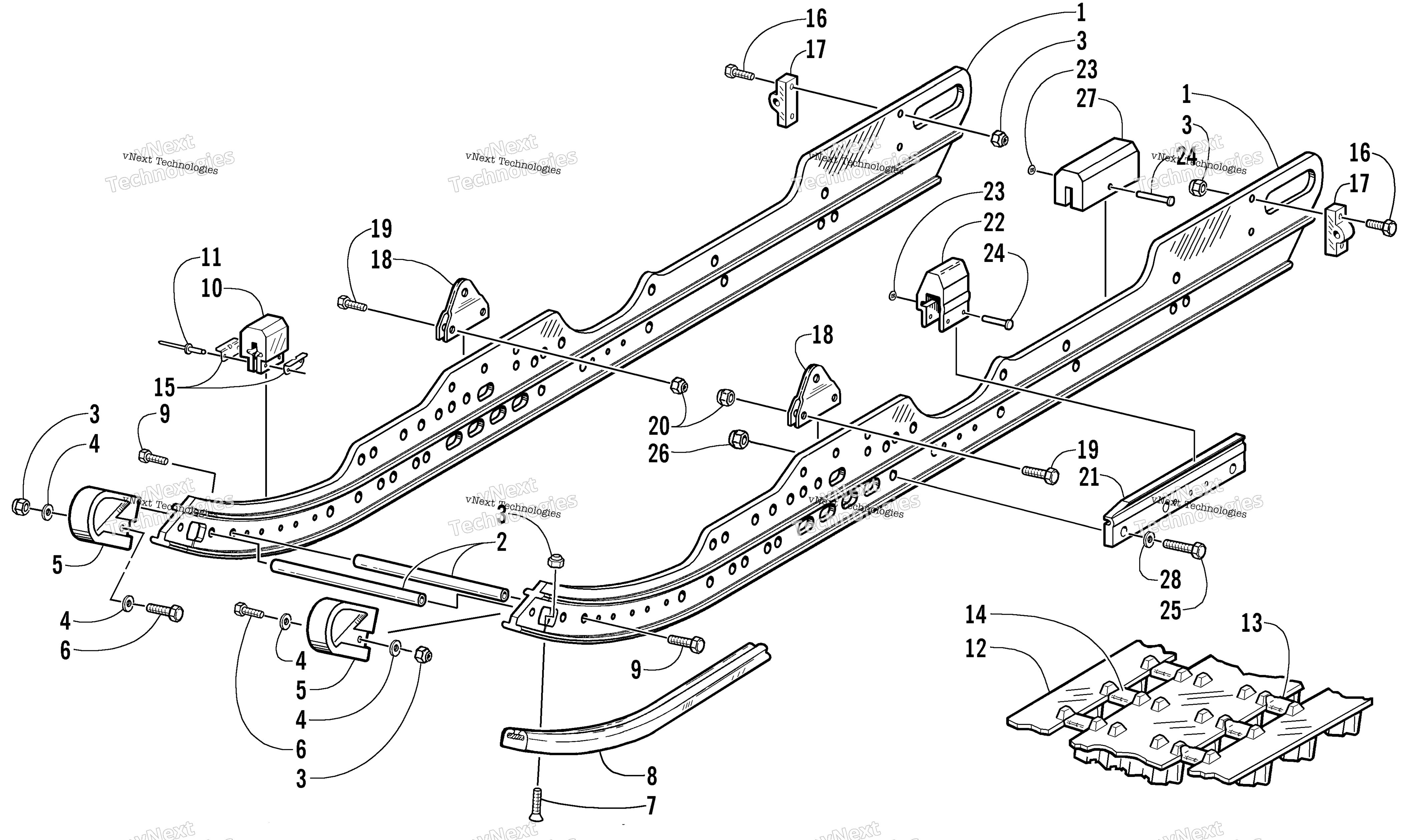 Slide Rail и Track узел