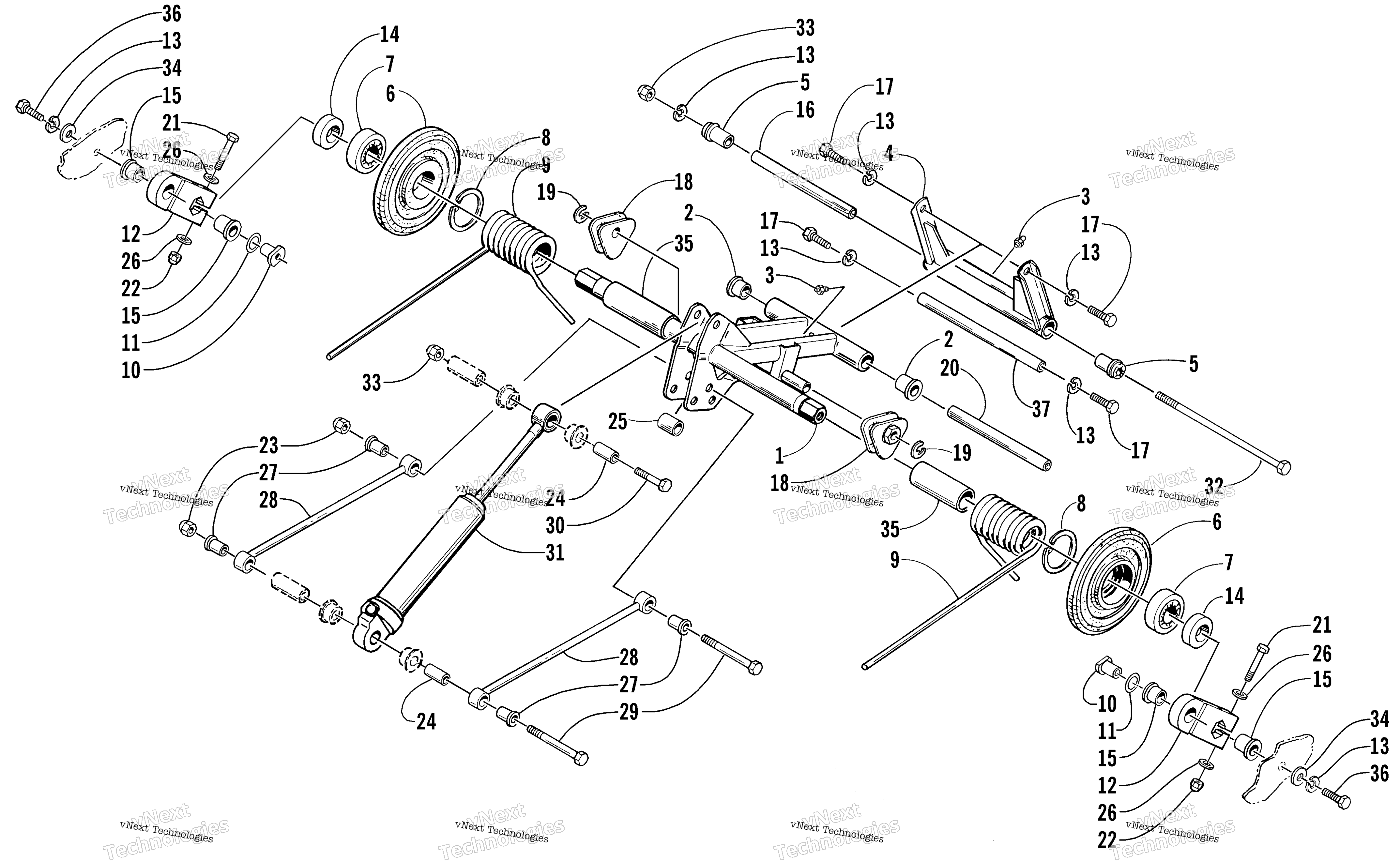 Задняя часть Suspension Rear Arm Assembly