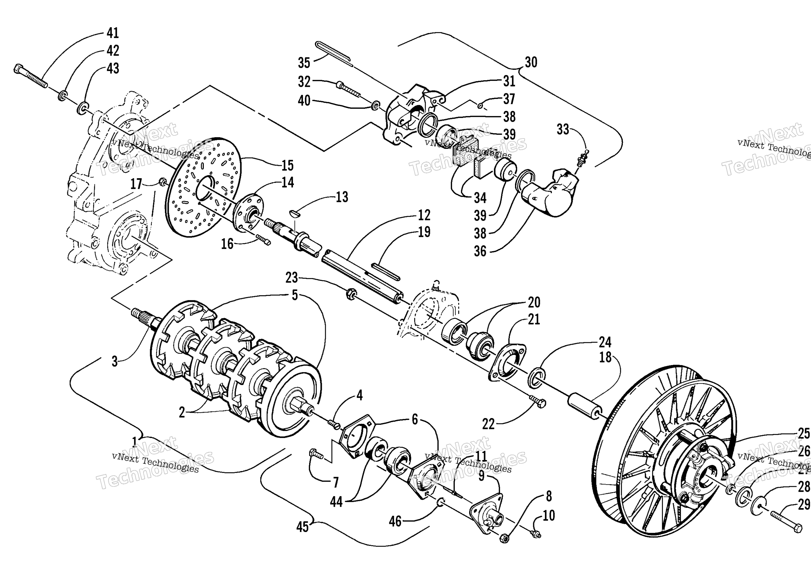 Привод Train Shafts And Brake Assemblies