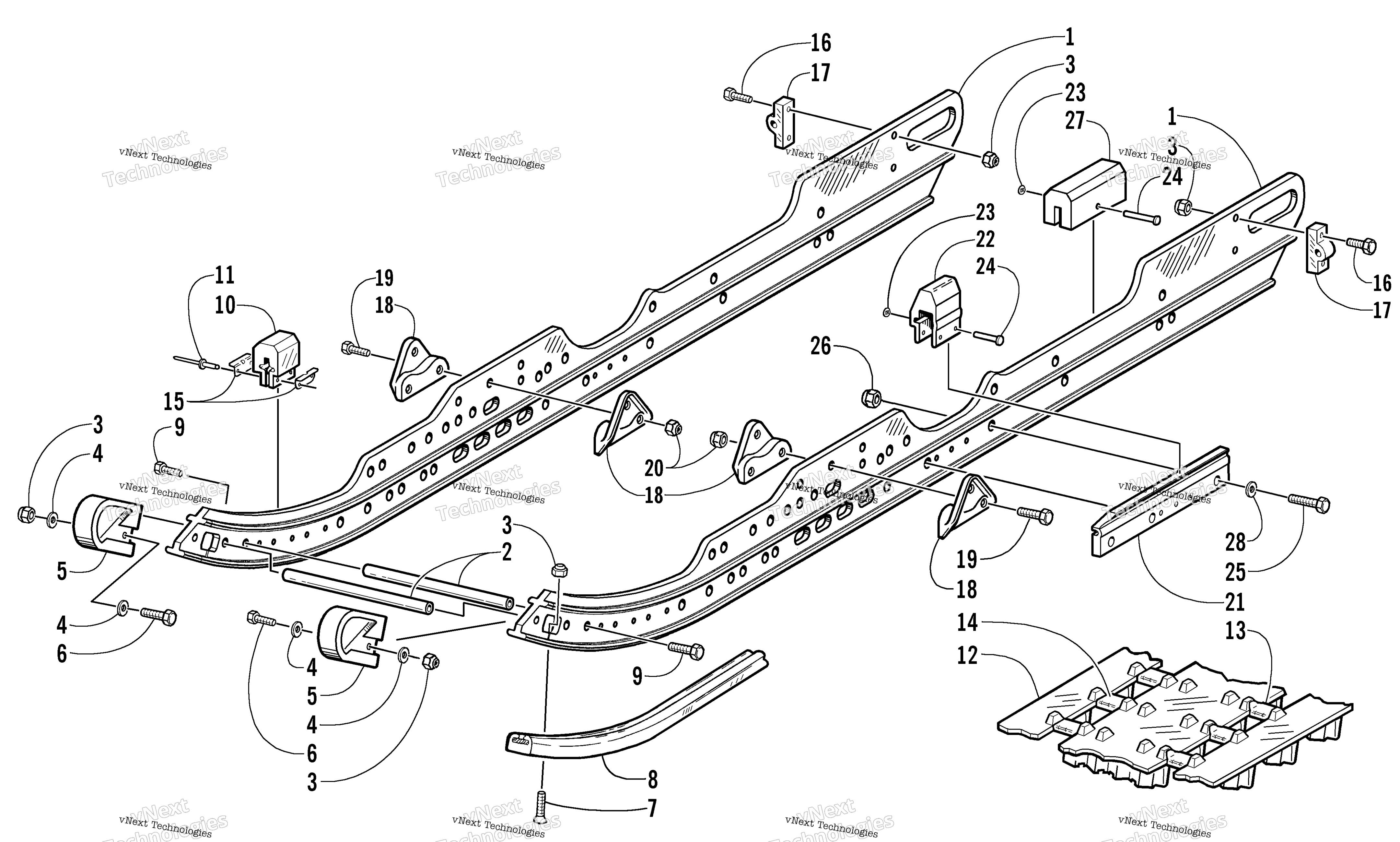 Slide Rail и Track узел
