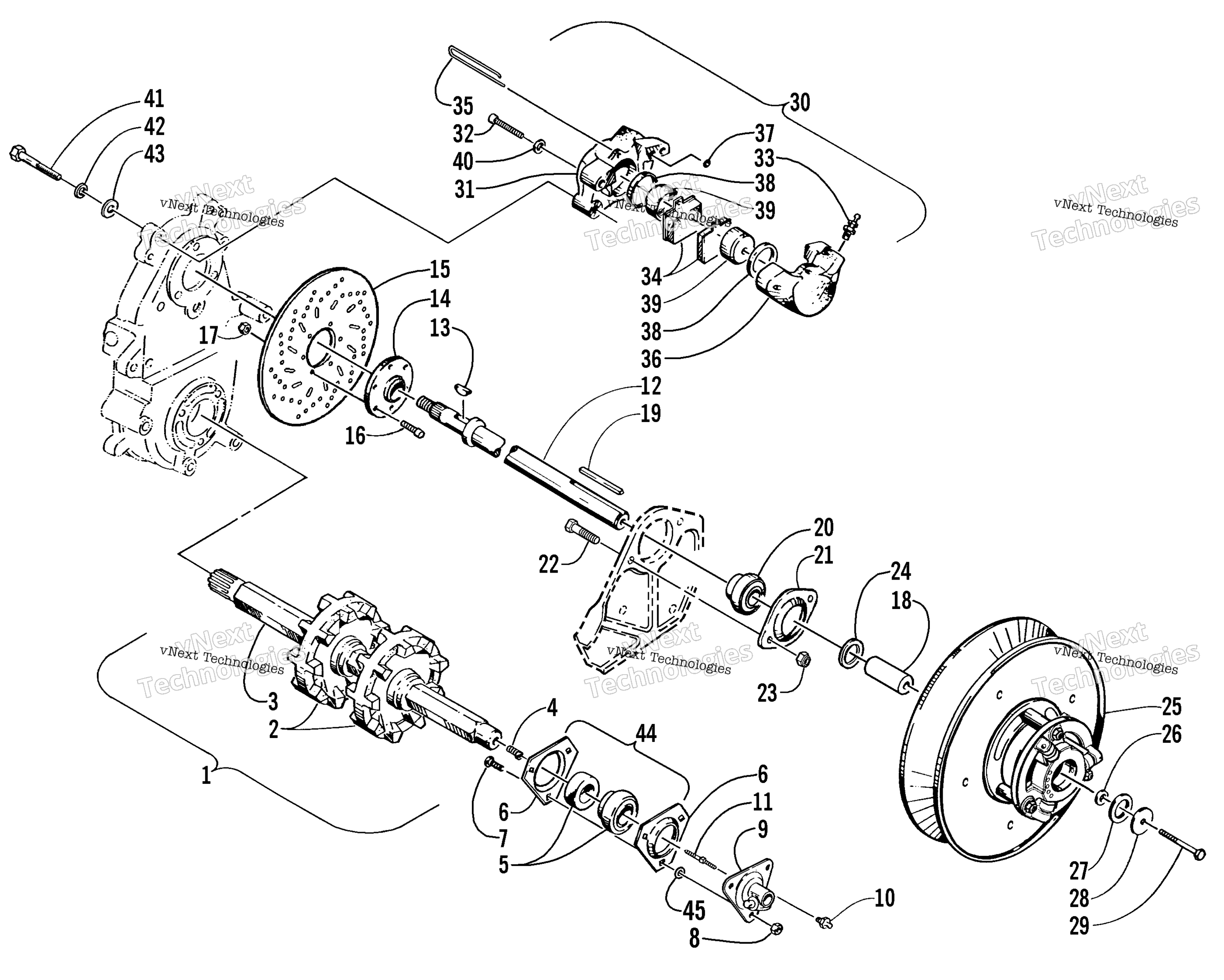 Привод Train Shafts And Brake Assemblies