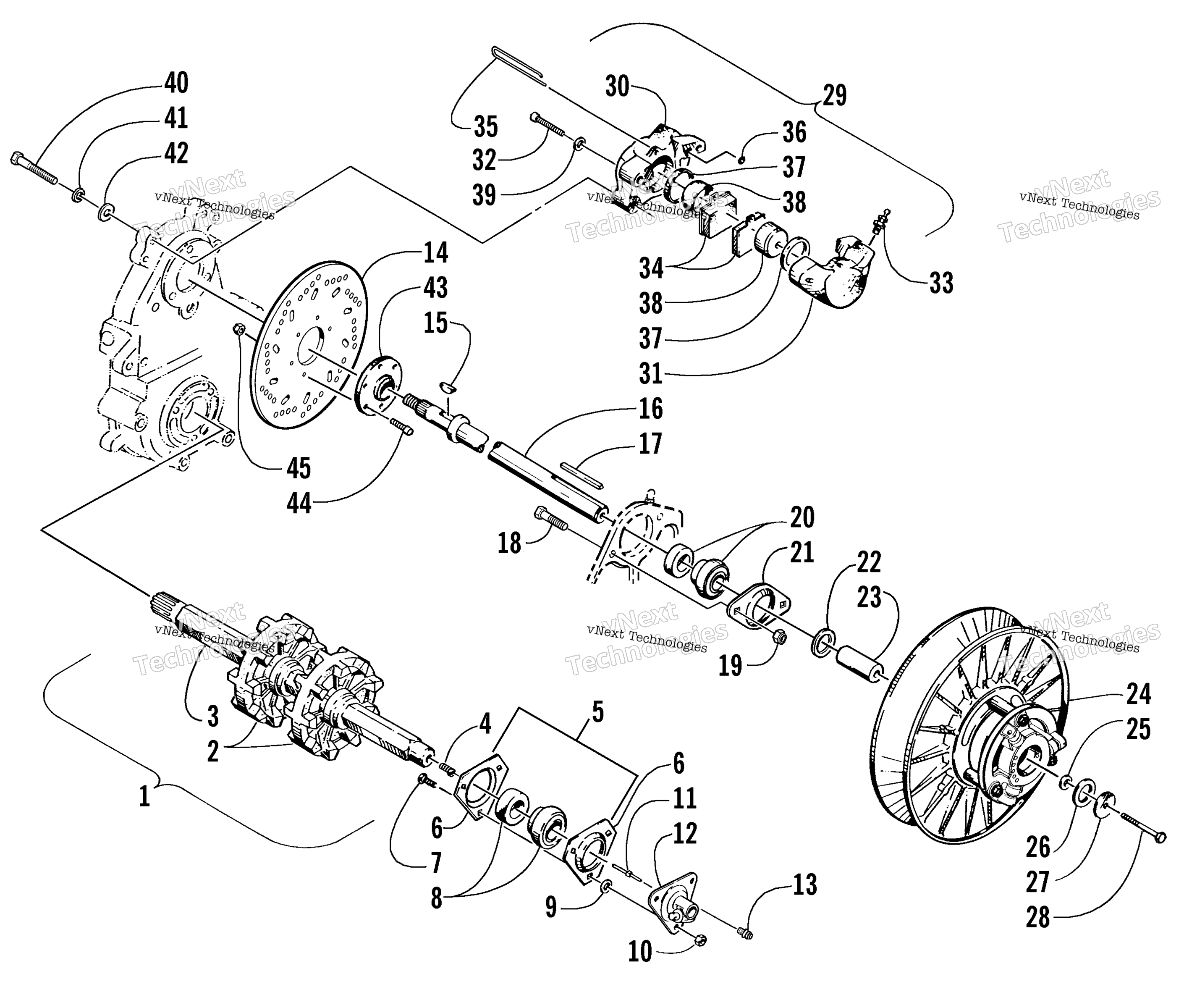 Привод Train Shafts And Brake Assemblies