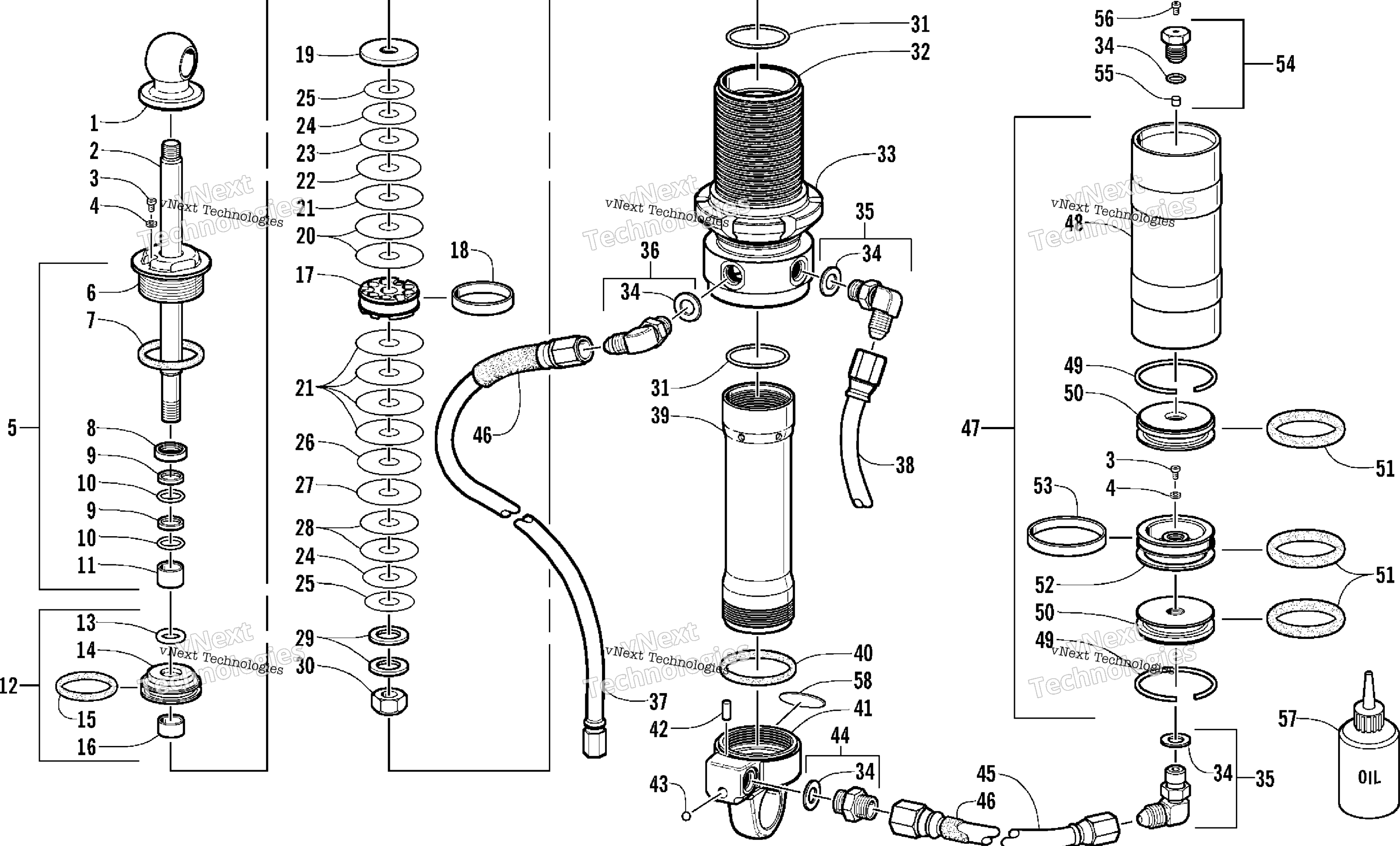 Задняя часть Suspension Front Arm Shock Absorber