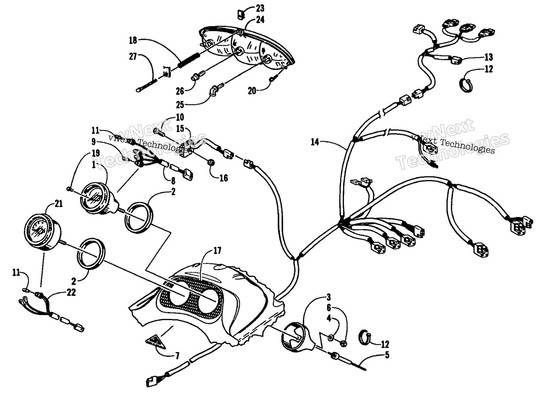 Headlight, Instruments, и Wiring Assemblies