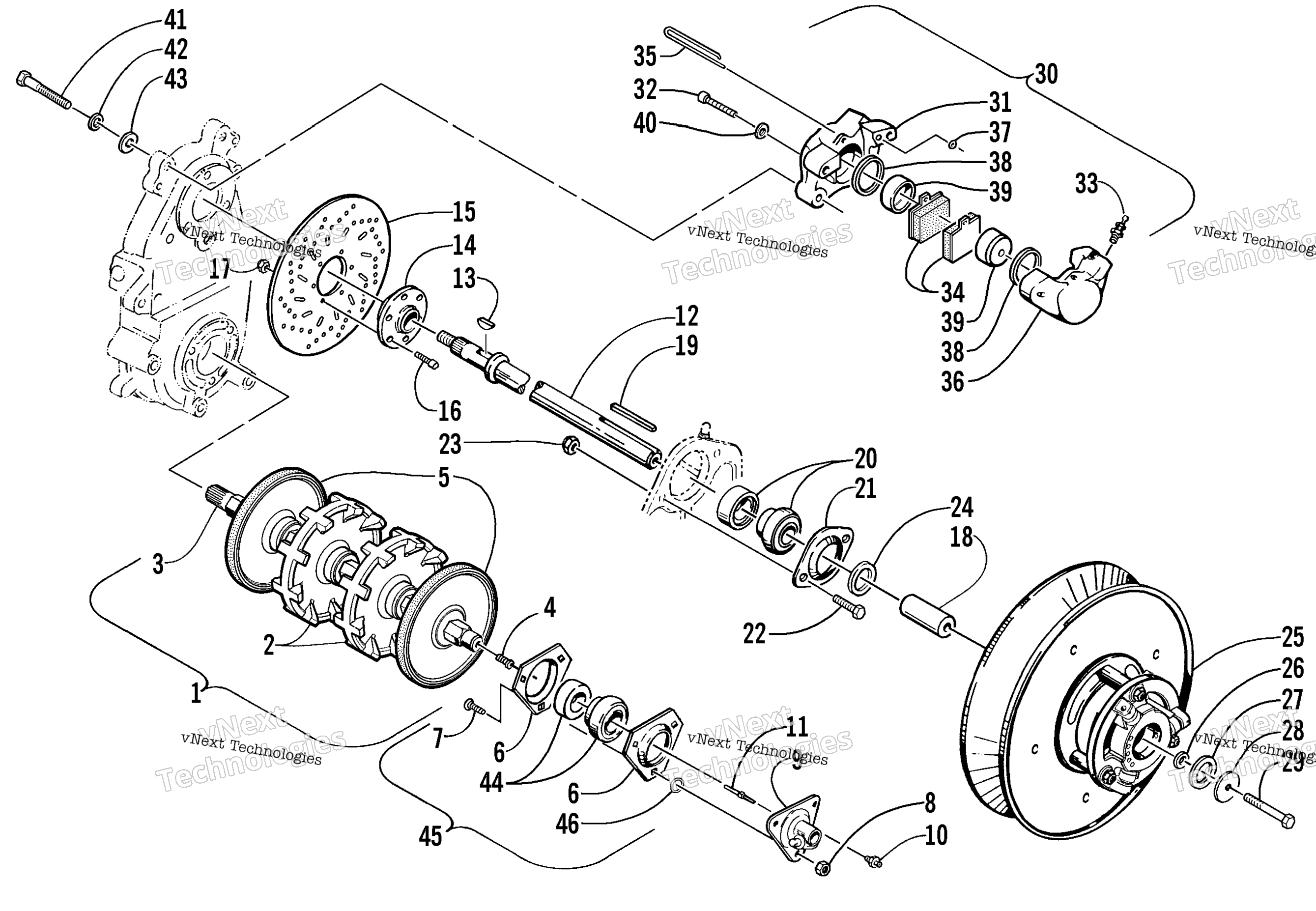 Привод Train Shafts And Brake Assemblies