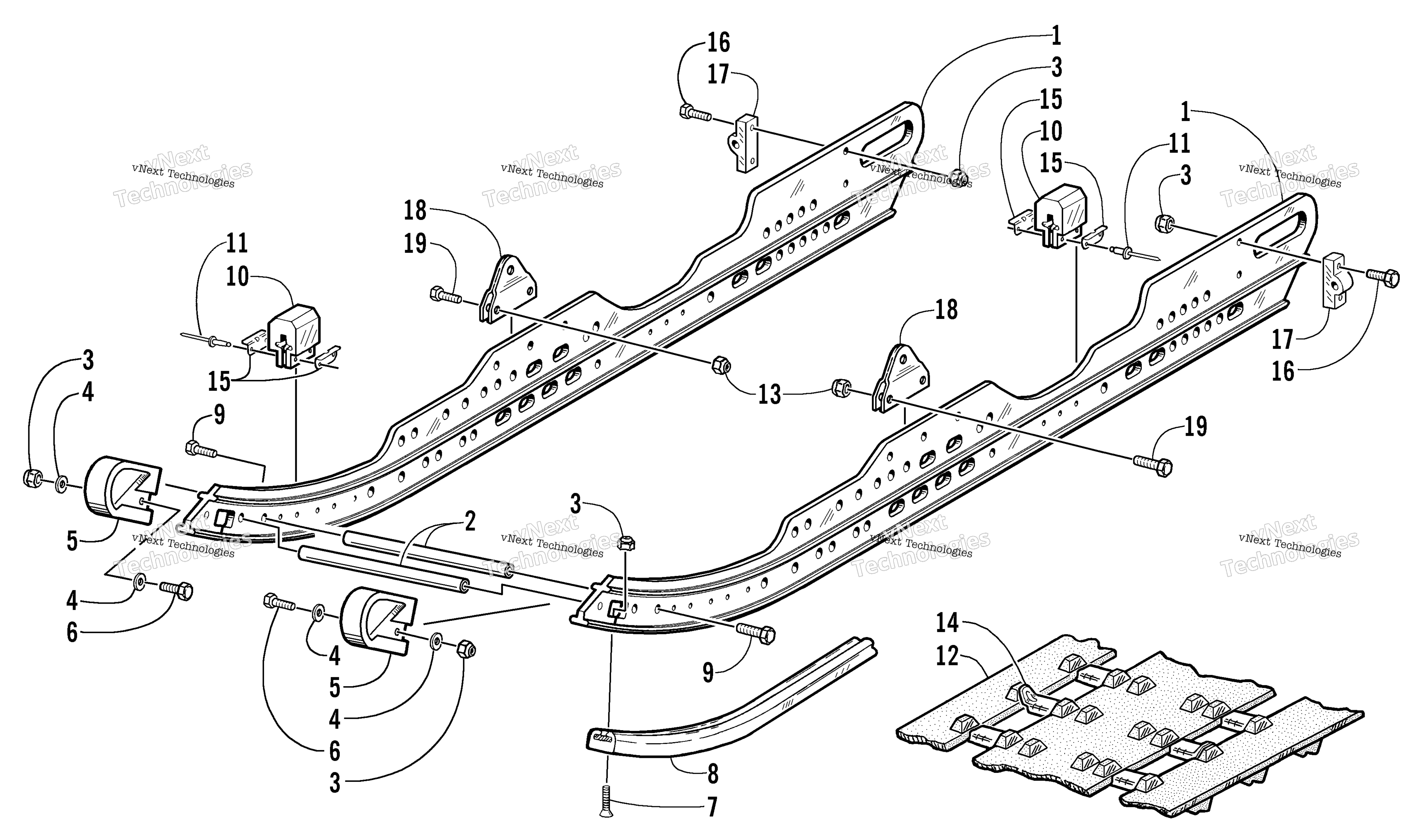 Slide Rail и Track узел
