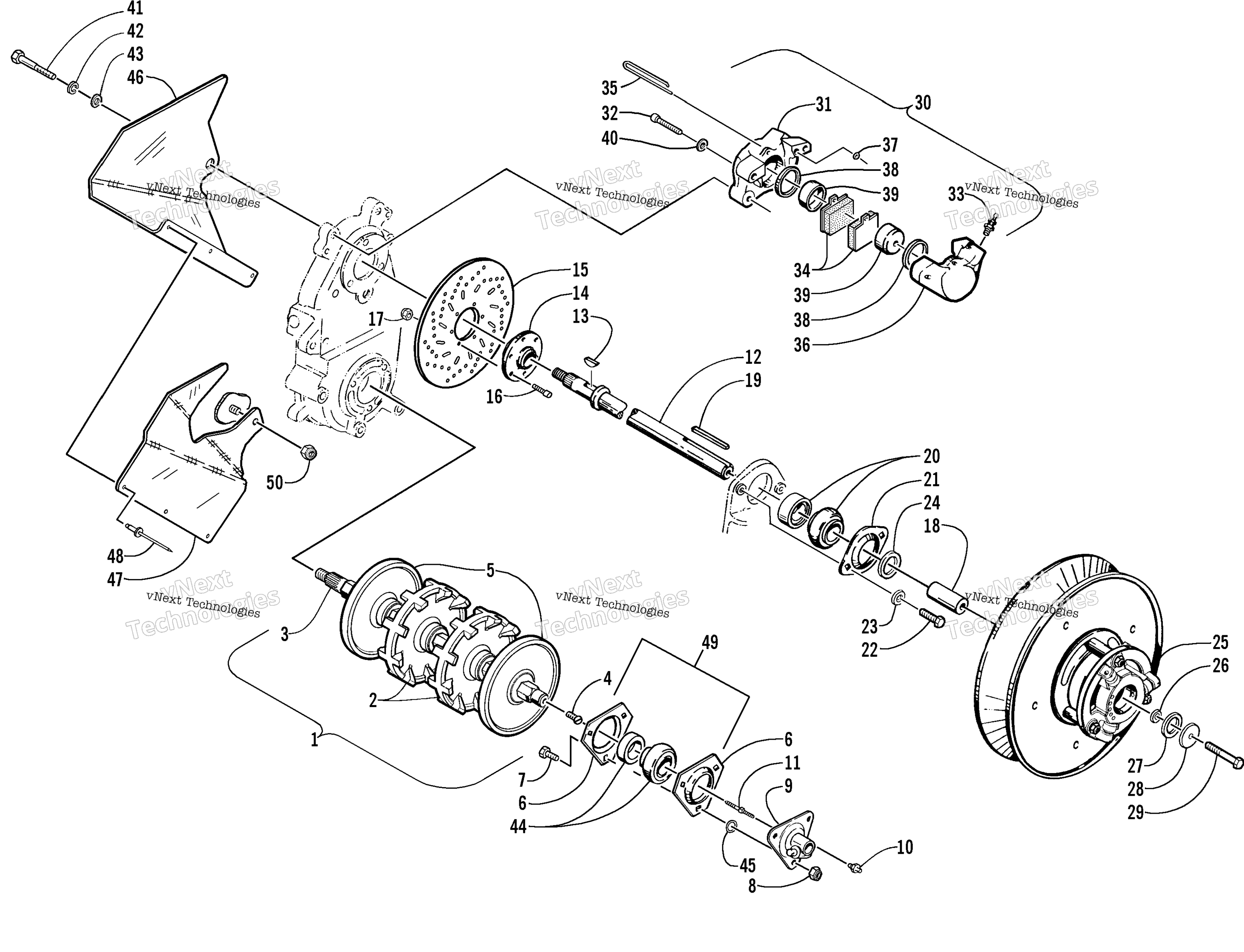 Привод Train Shafts And Brake Assemblies