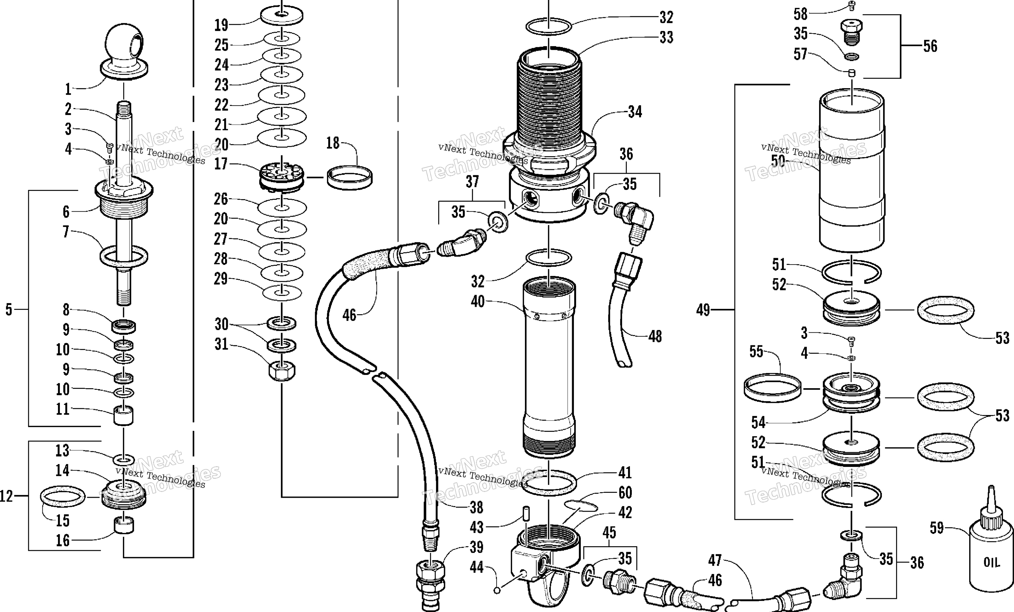 Задняя подвеска Front Arm Shock Absorber (Cross Country)