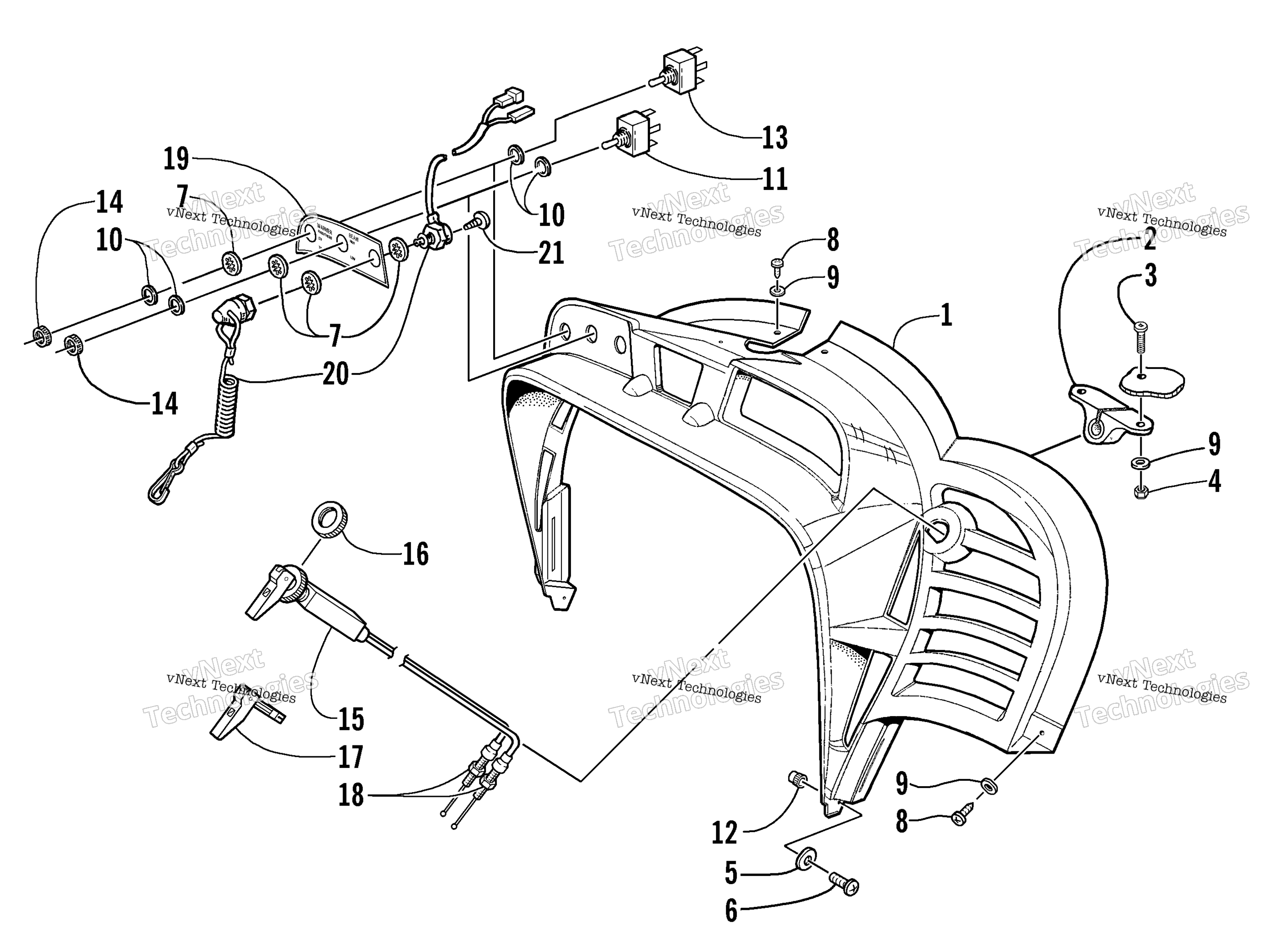 Консоль And Switch Assembly