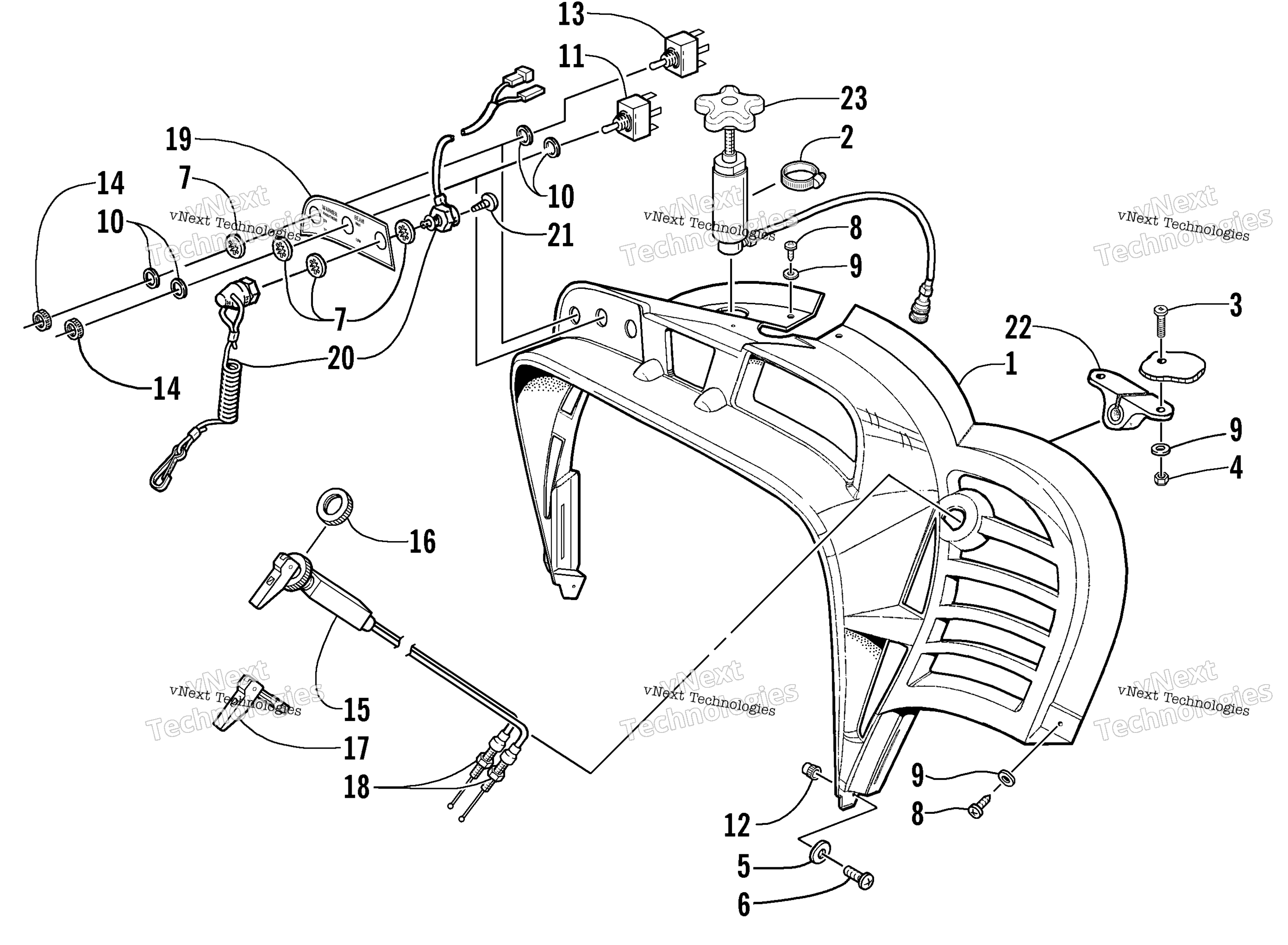Консоль And Switch Assembly (Cross Country)