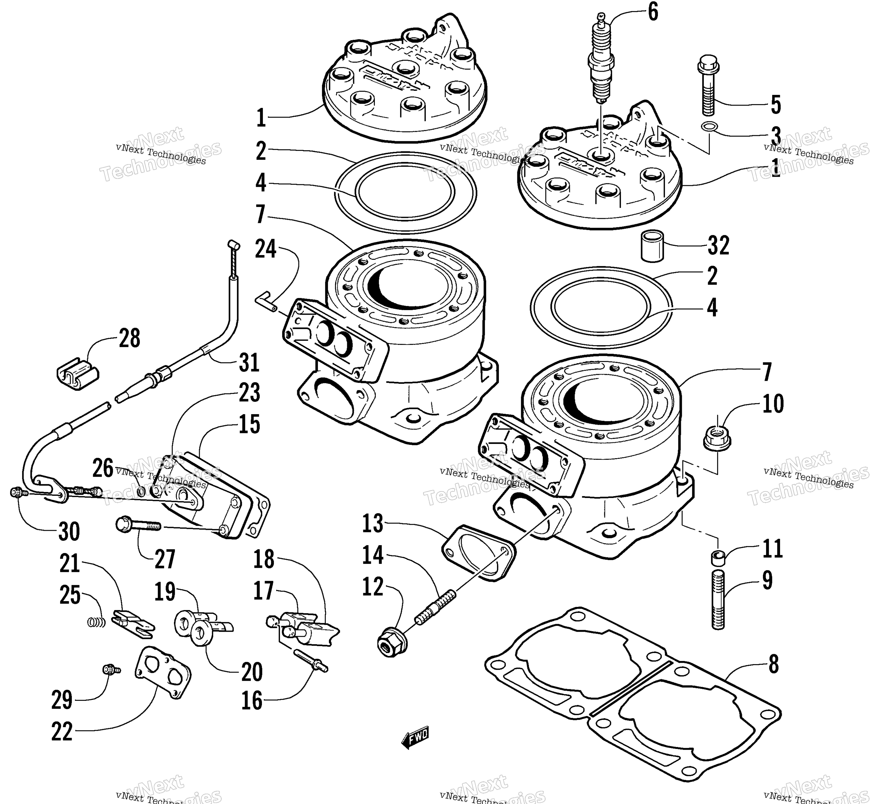 Цилиндр And Head Assembly