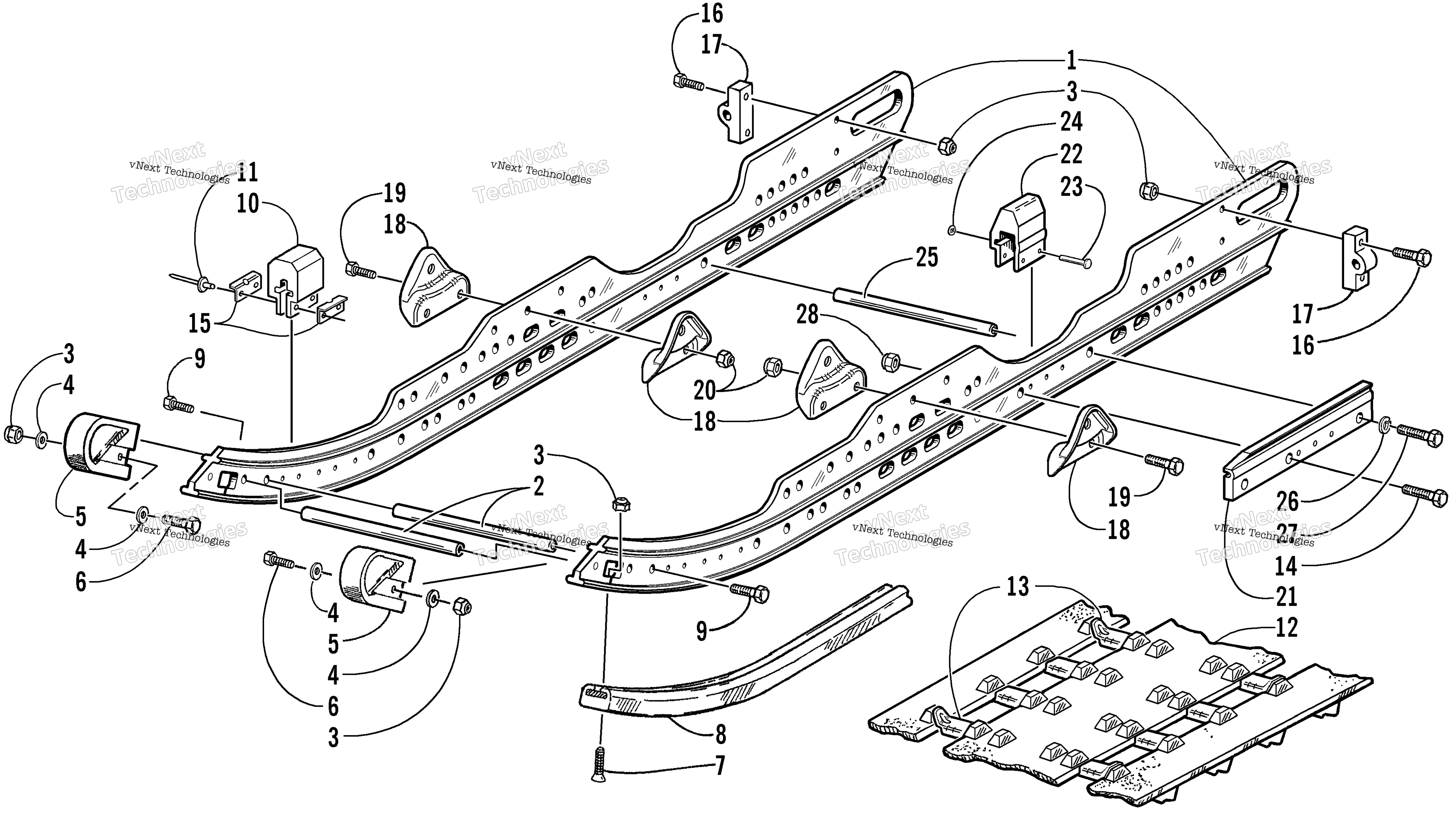 Slide Rail и Track узел