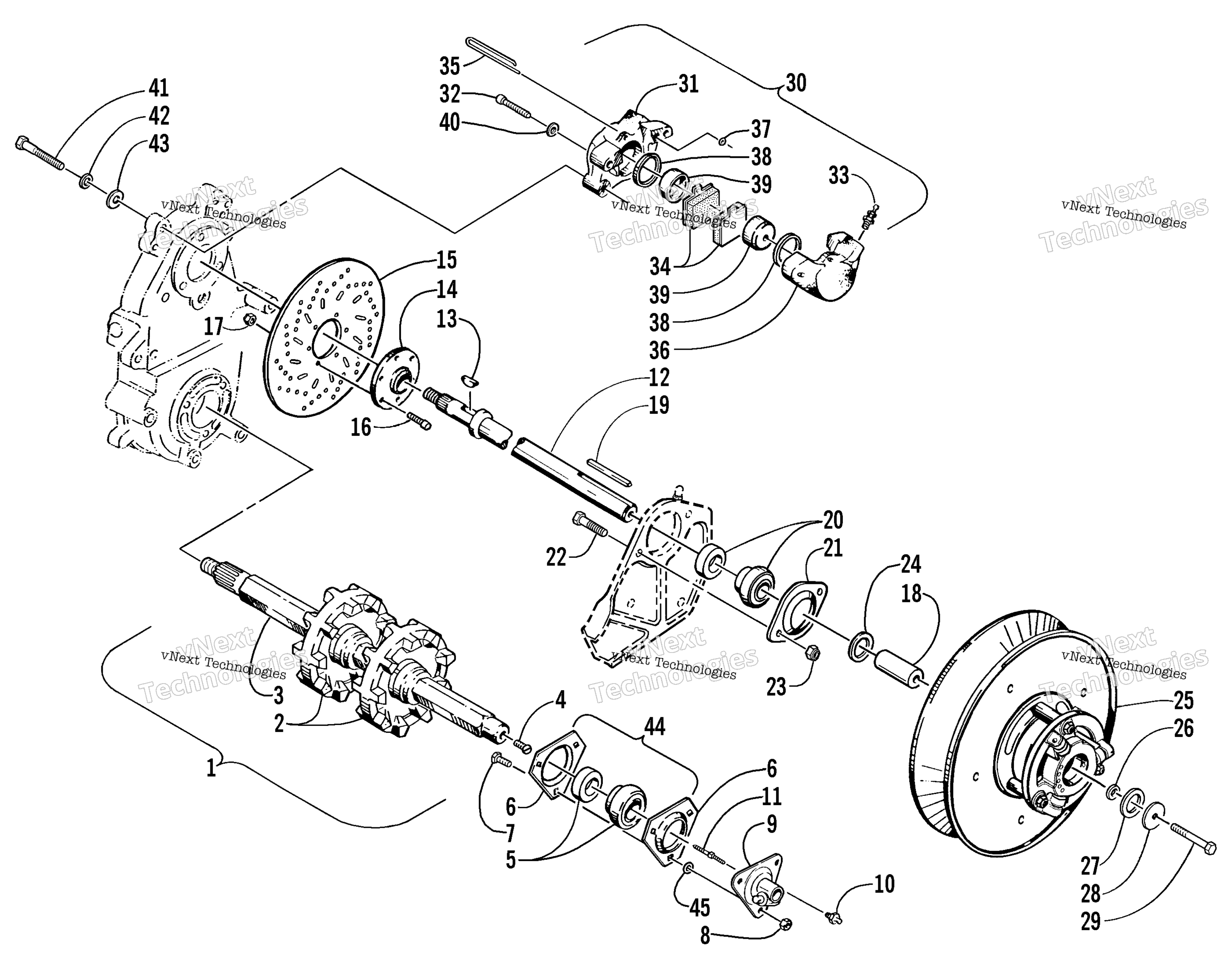 Привод Train Shafts And Brake Assemblies
