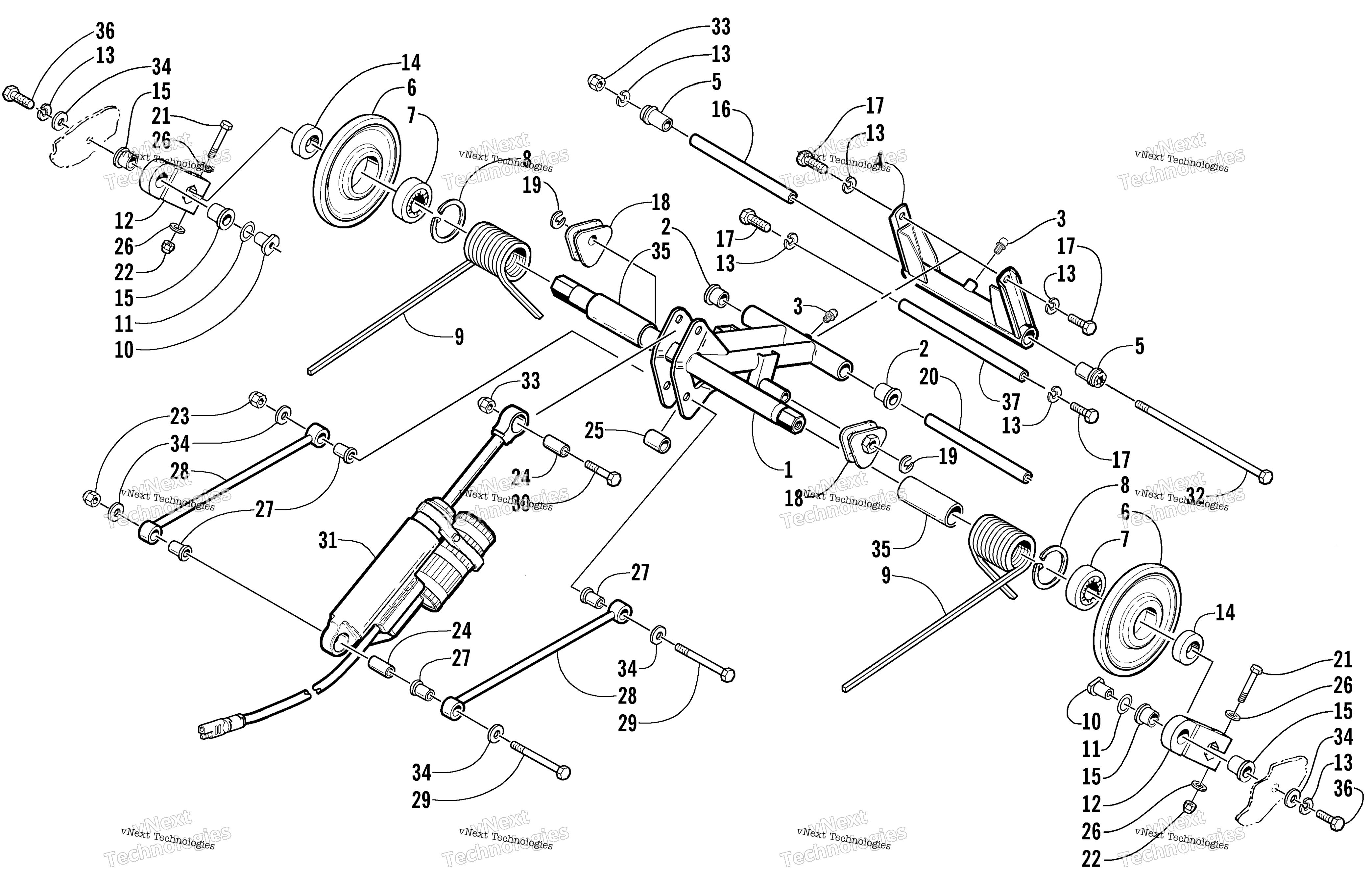 Задняя часть Suspension Rear Arm Assembly