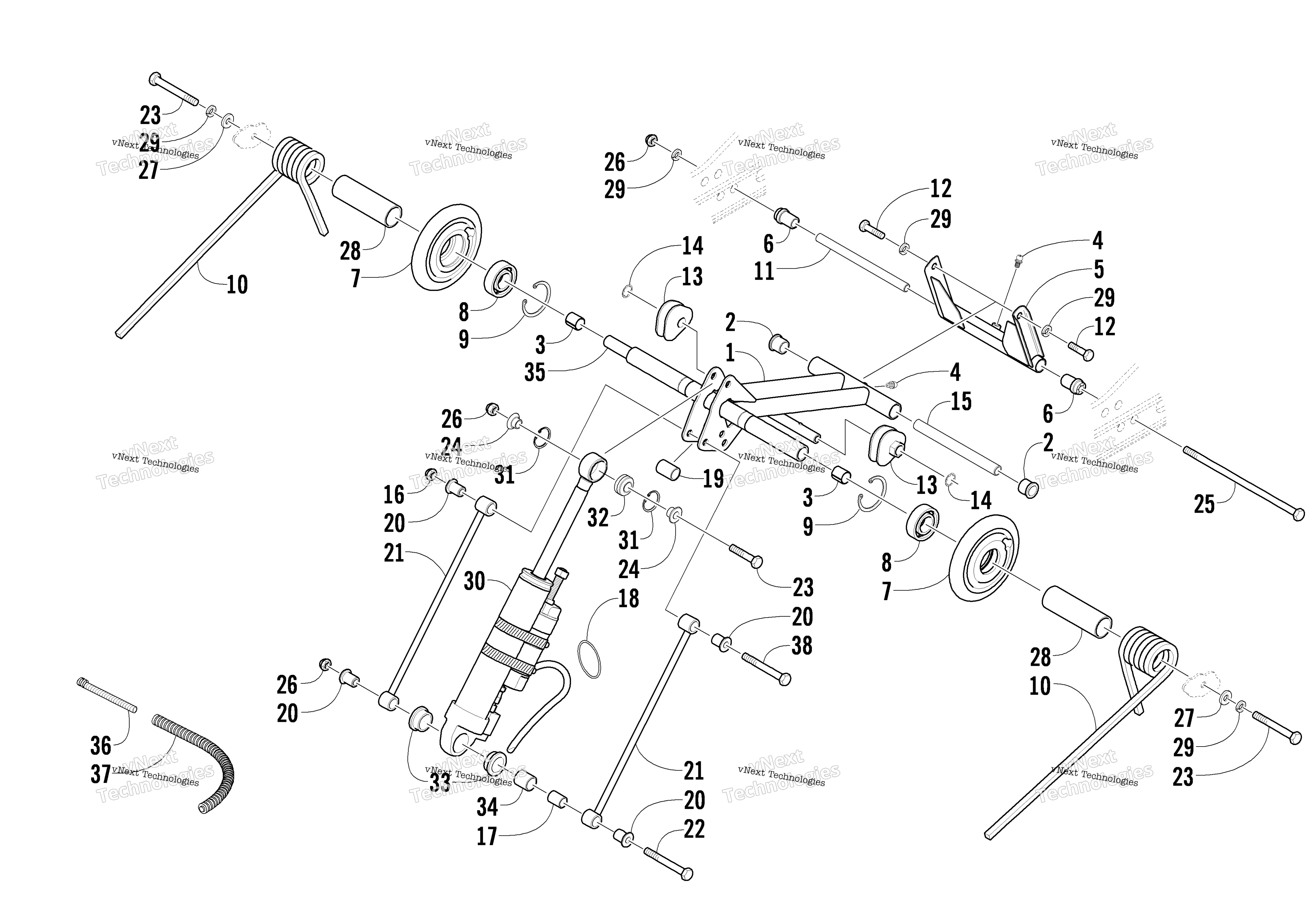 Задняя часть Suspension Rear Arm Assembly
