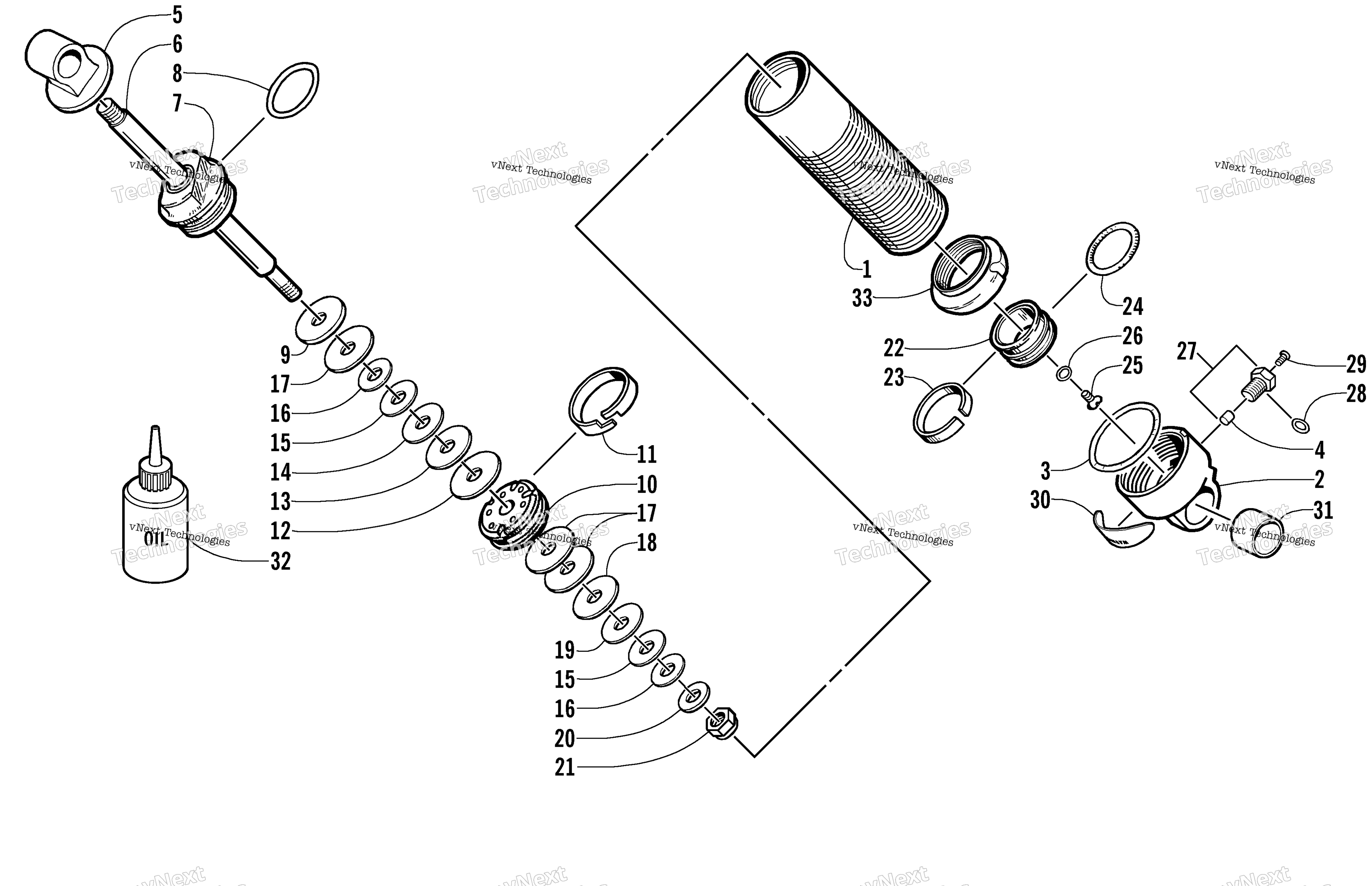 Задняя часть Suspension Front Arm Shock Absorber