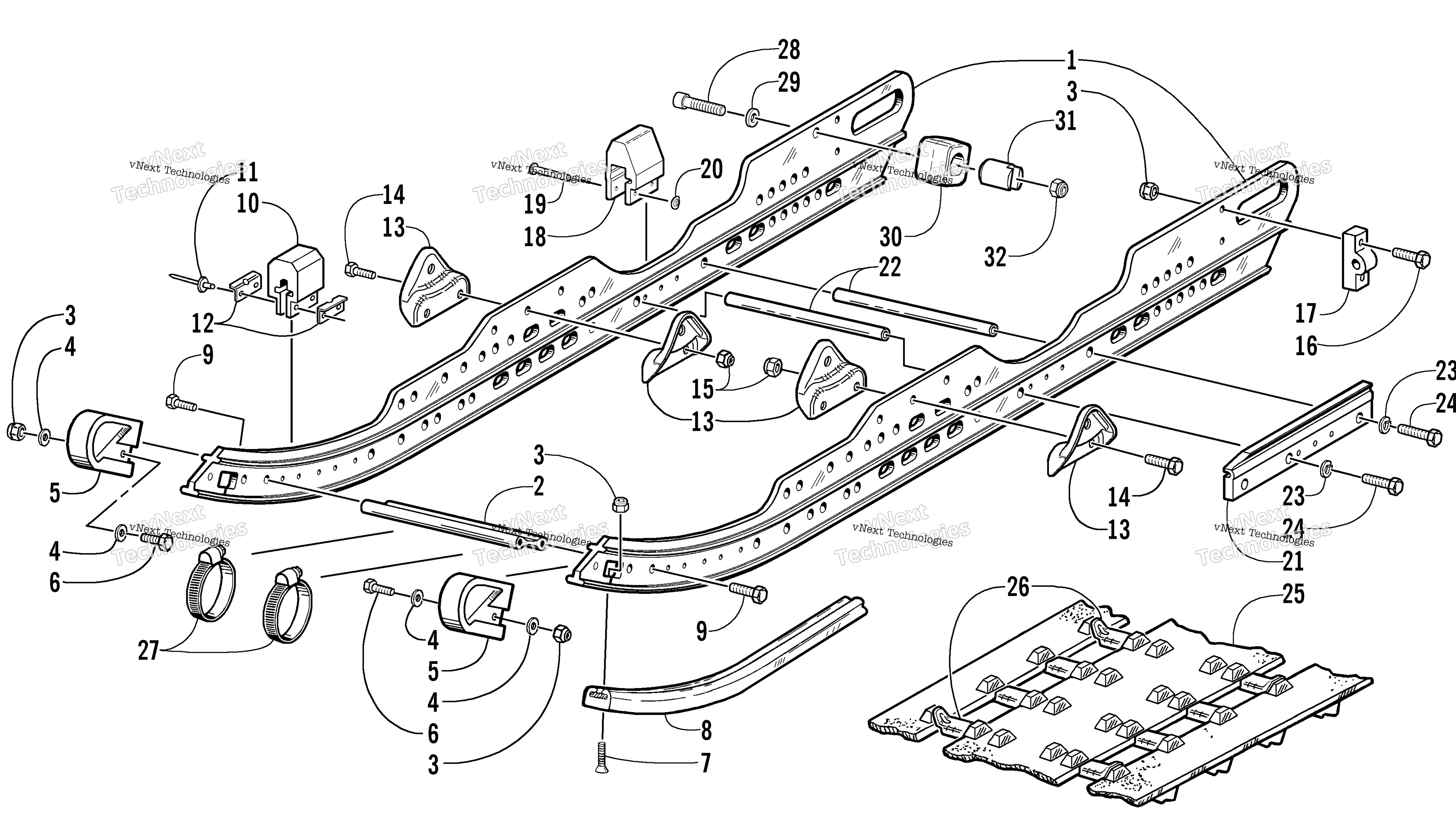 Slide Rail и Track узел