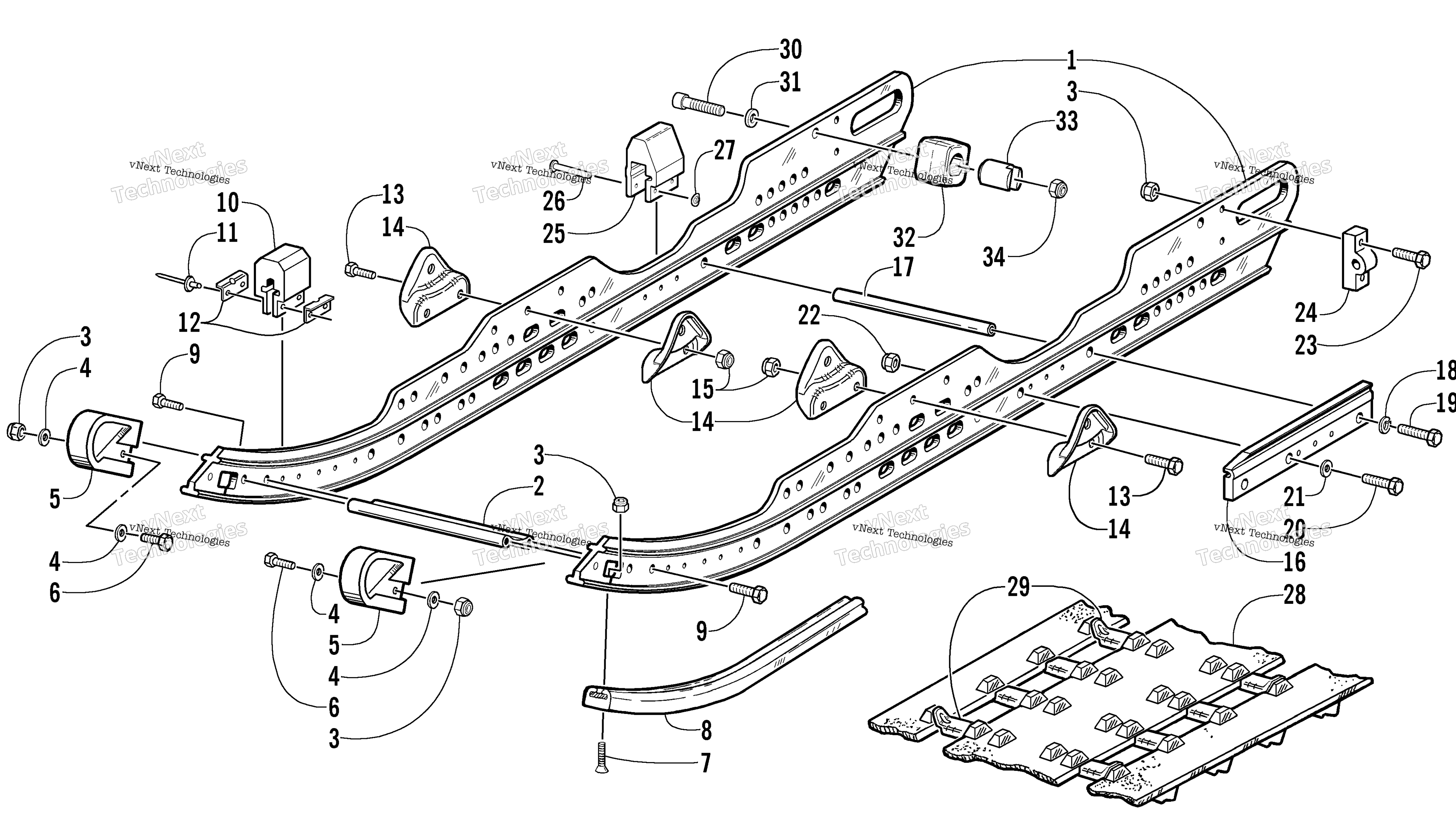 Slide Rail и Track узел