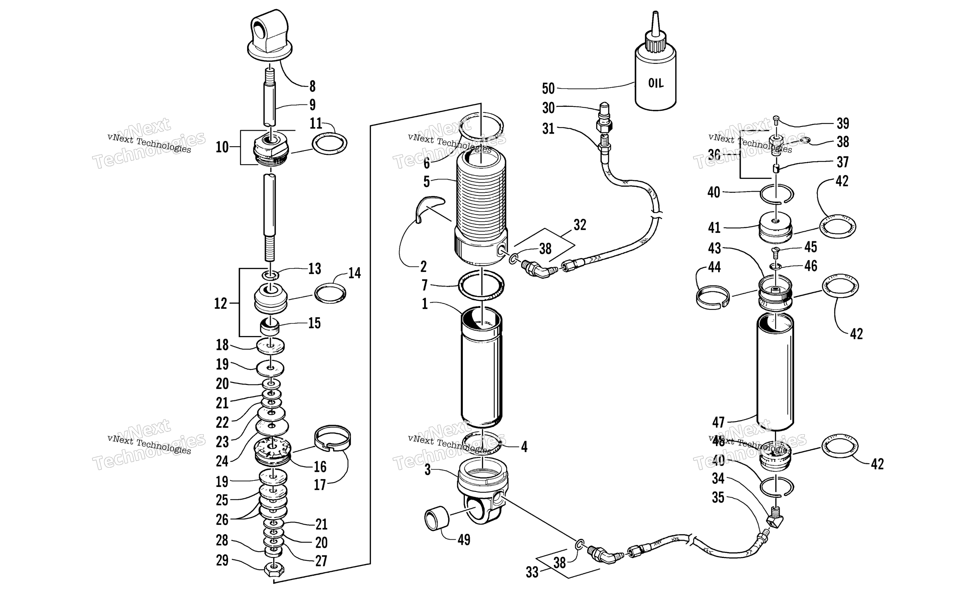 Задняя часть Suspension Front Arm Shock Absorber