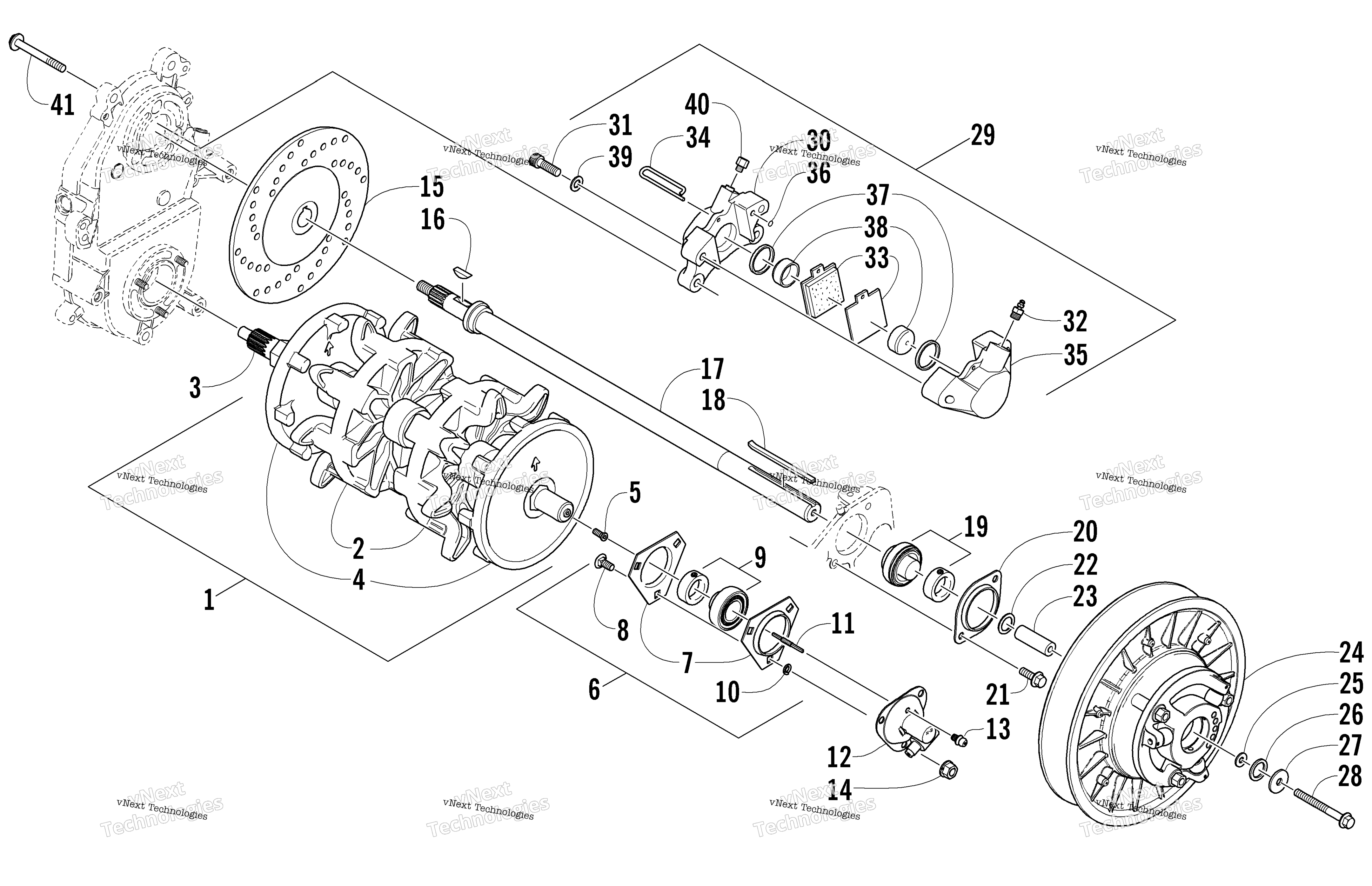 Привод Train Shafts And Brake Assemblies