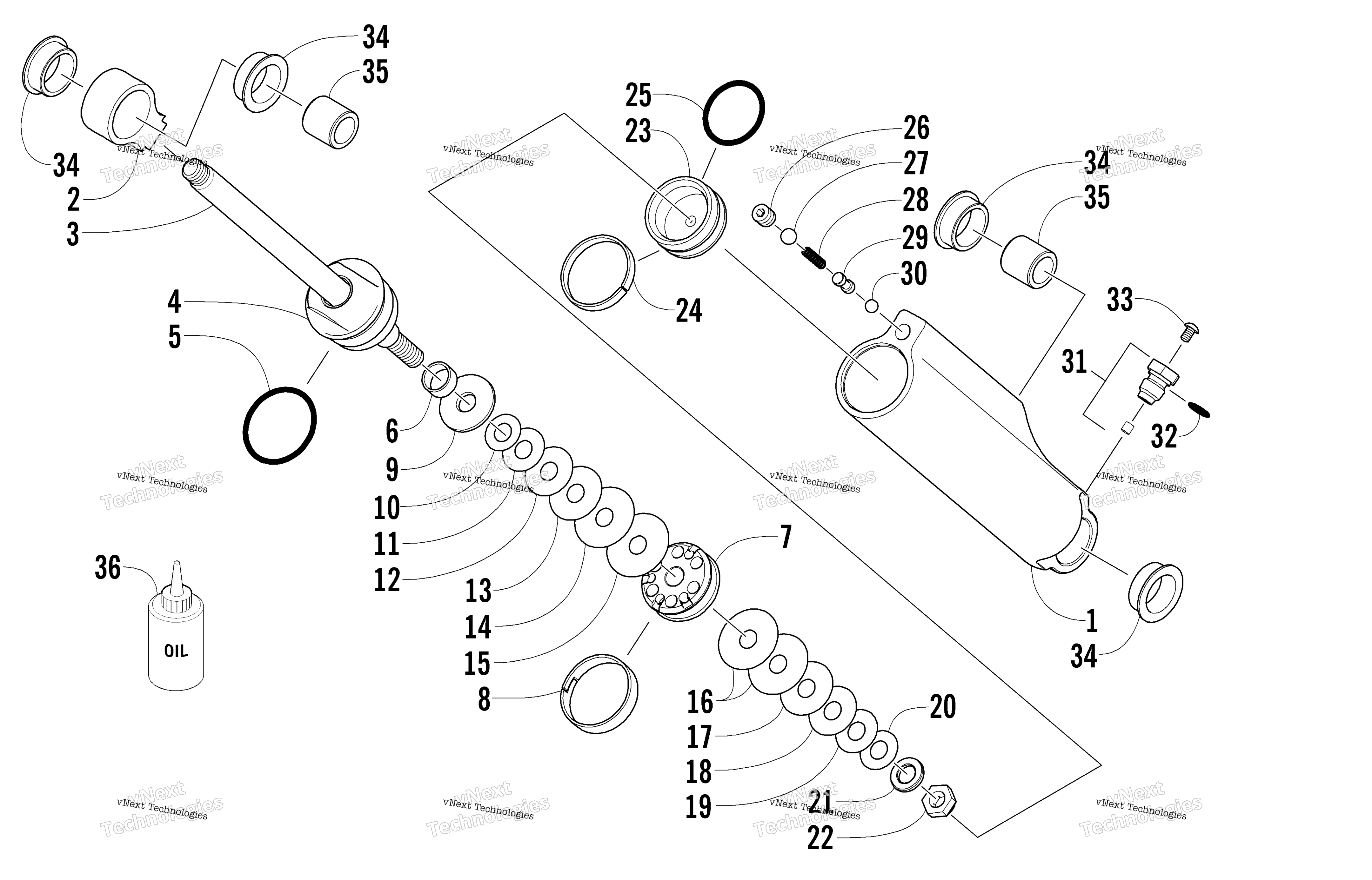 Задняя часть Suspension Rear Arm Shock Absorber