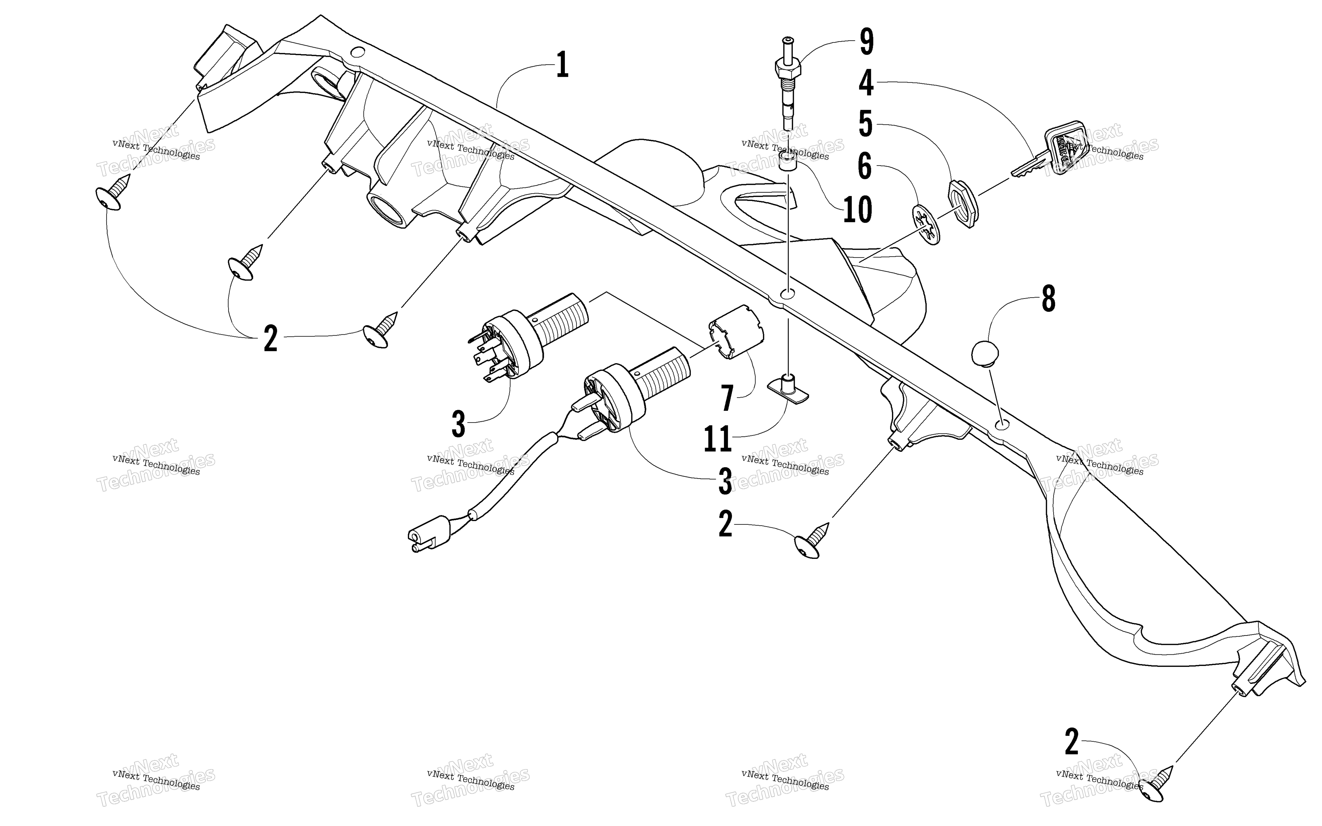 Консоль And Switch Assembly