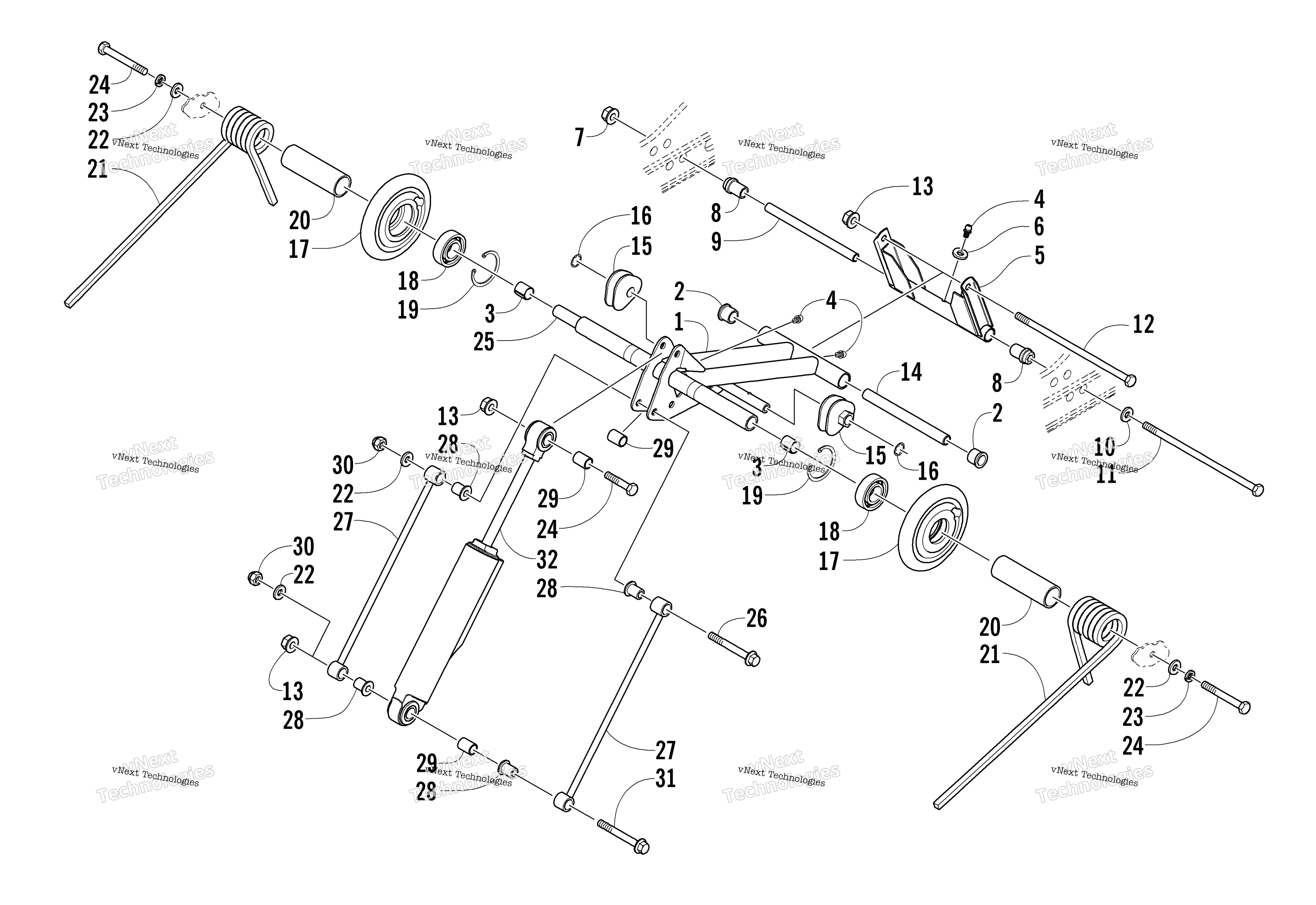 Задняя часть Suspension Rear Arm Assembly