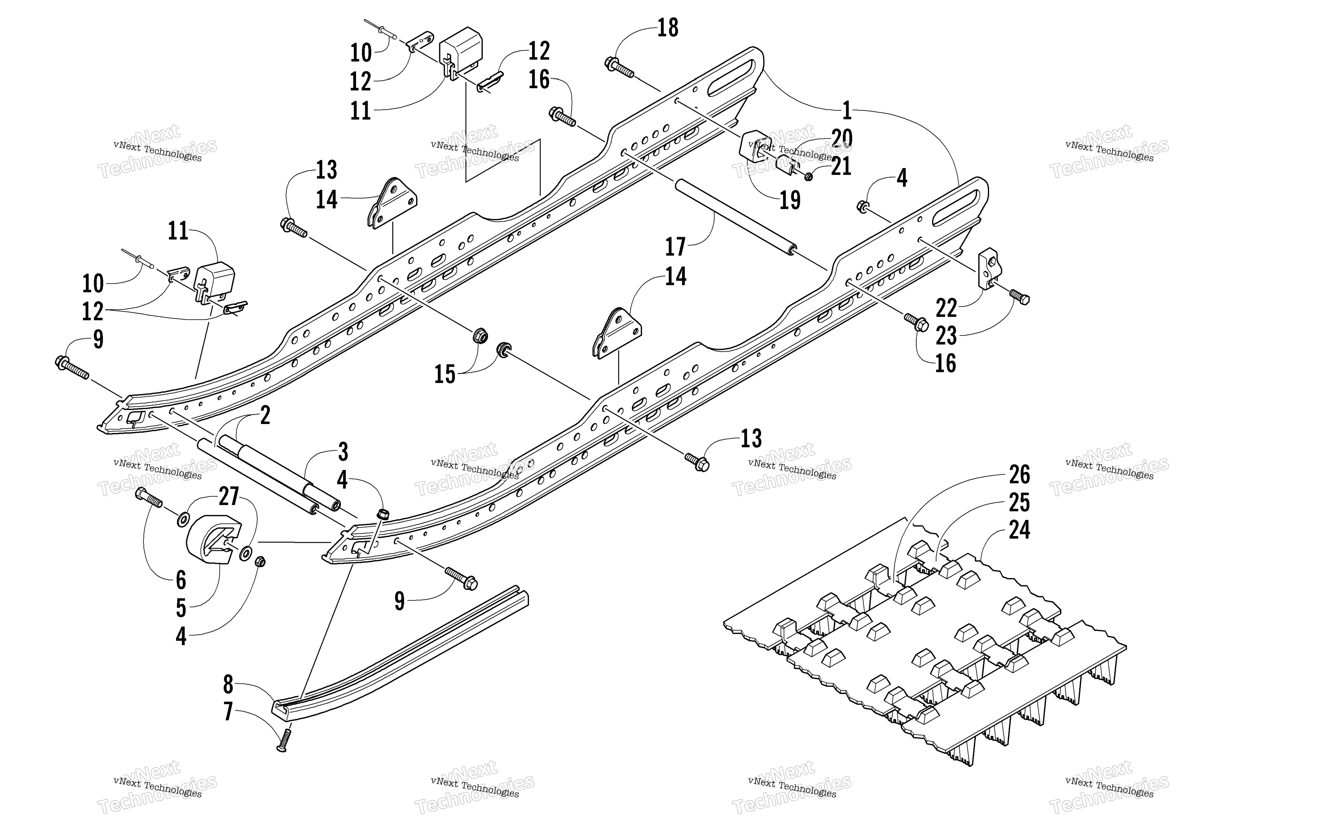 Slide Rail и Track узел