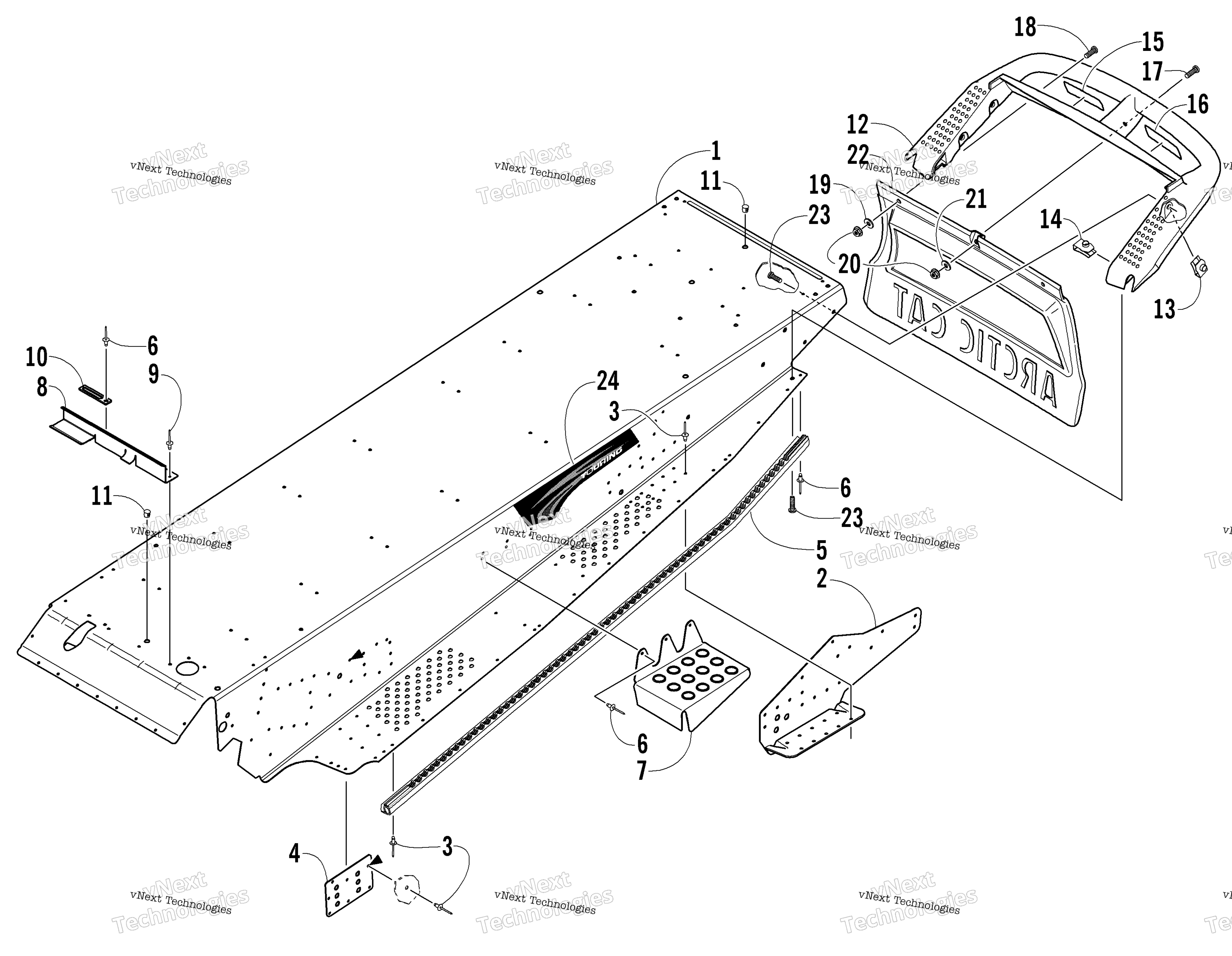 Tunnel и задний Bumper