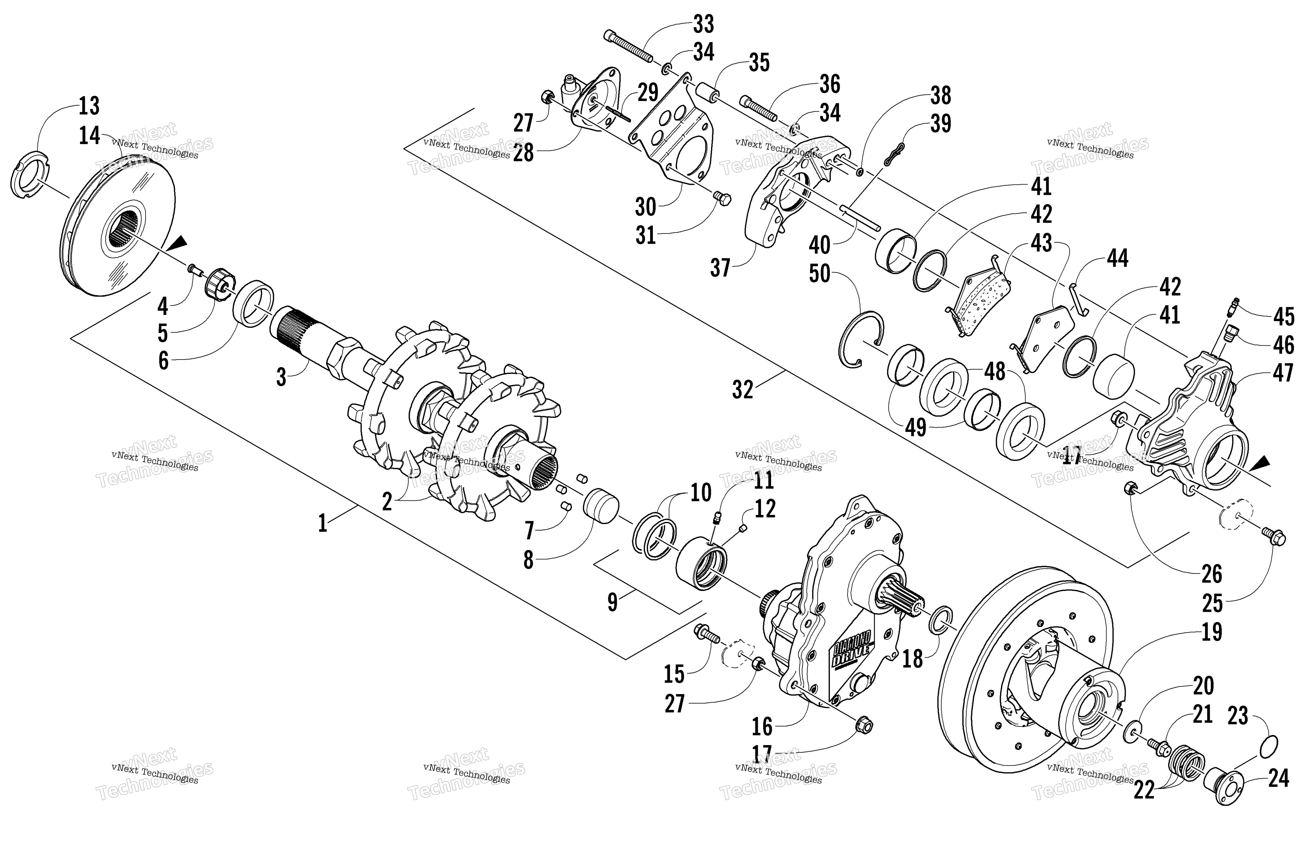 Привод Train And Brake Assemblies