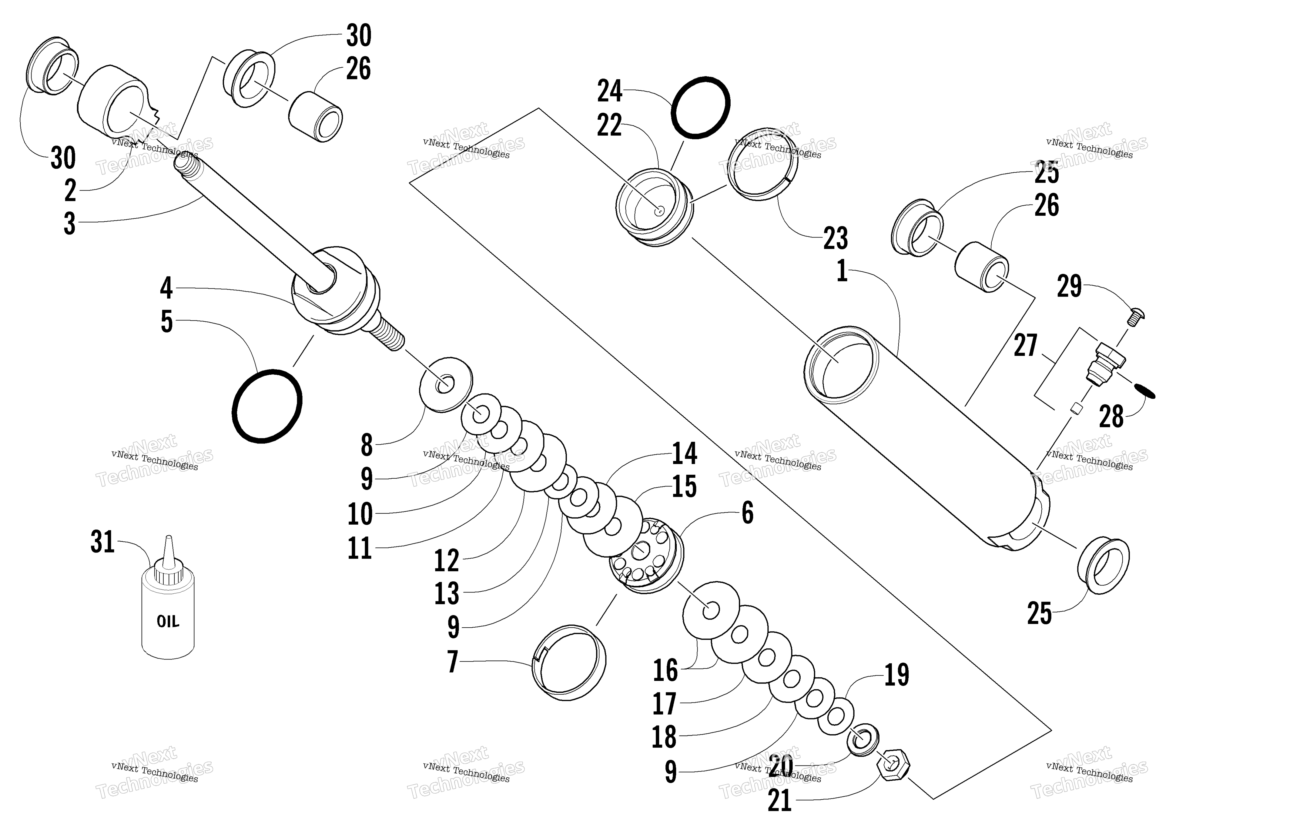 Задняя часть Suspension Rear Arm Shock Absorber