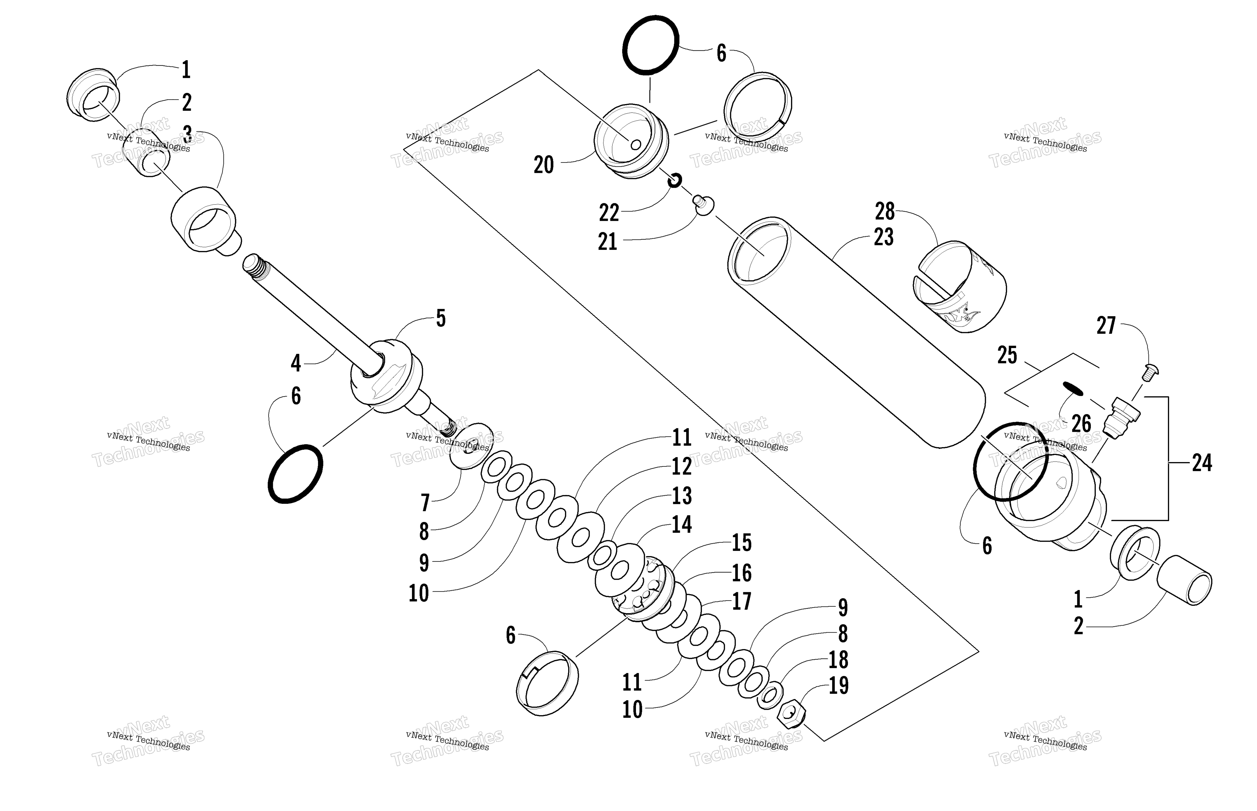 Задняя часть Suspension Rear Arm Shock Absorber