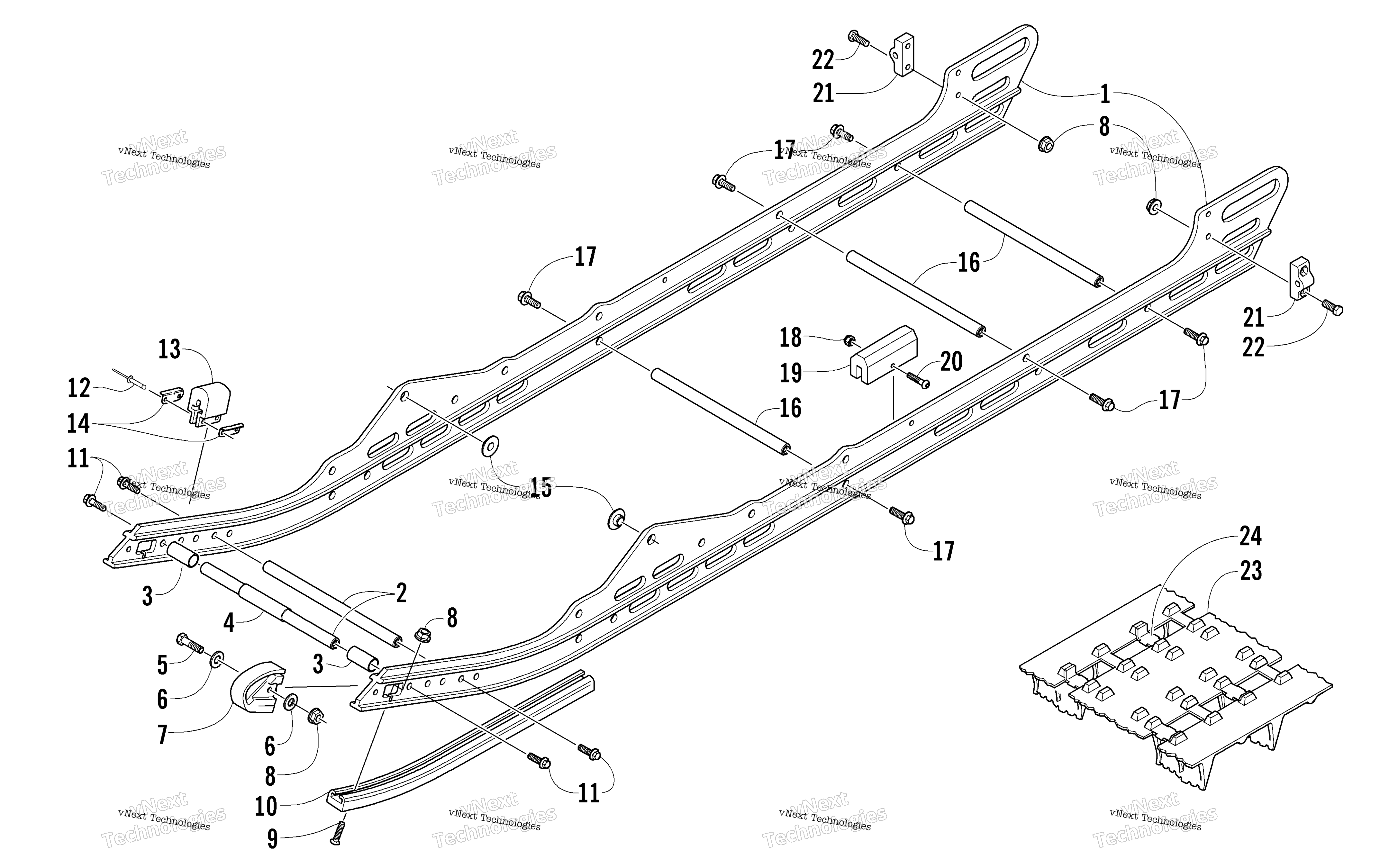 Slide Rail и Track узел