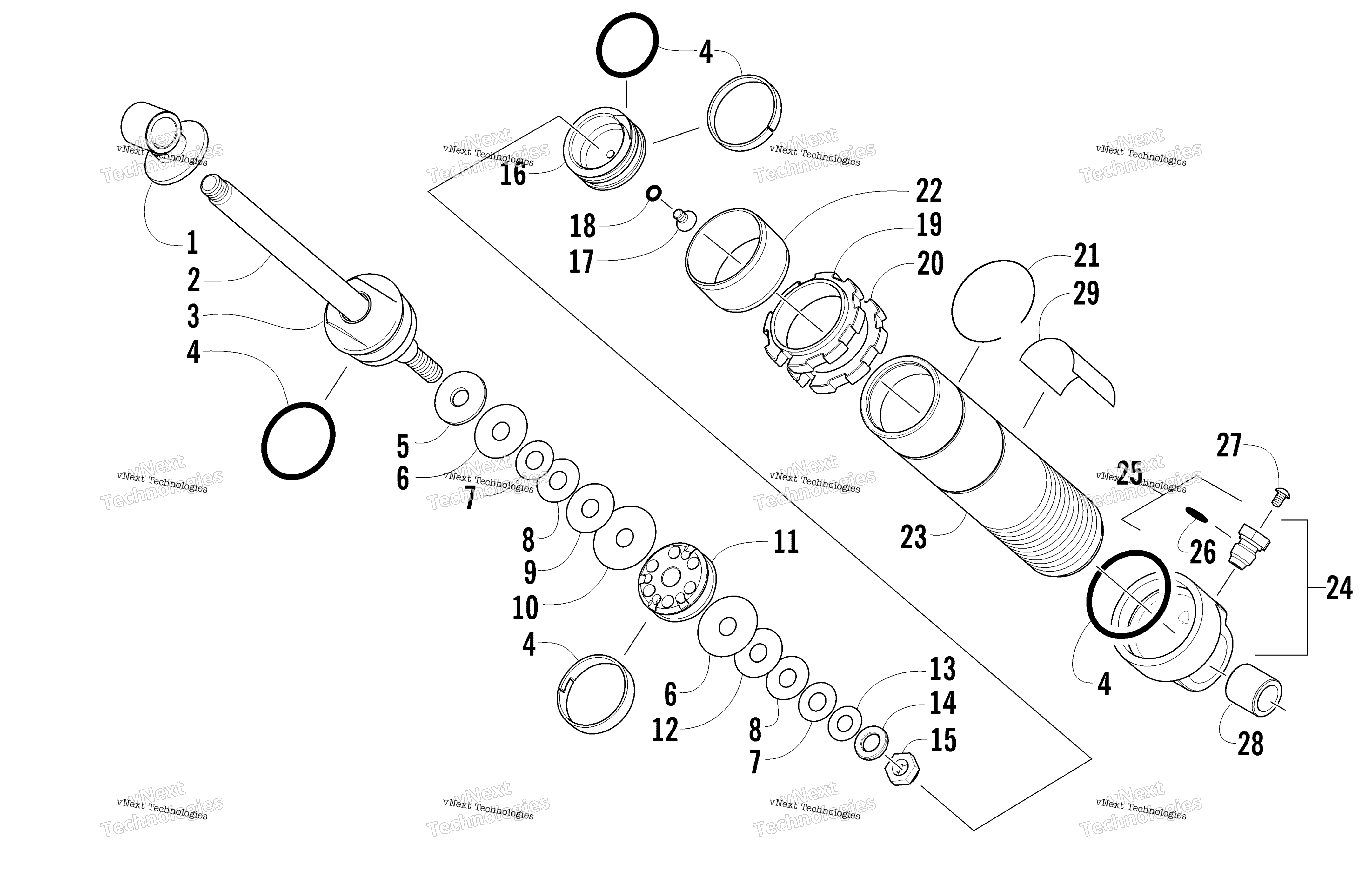 Задняя часть Suspension Front Arm Shock Absorber