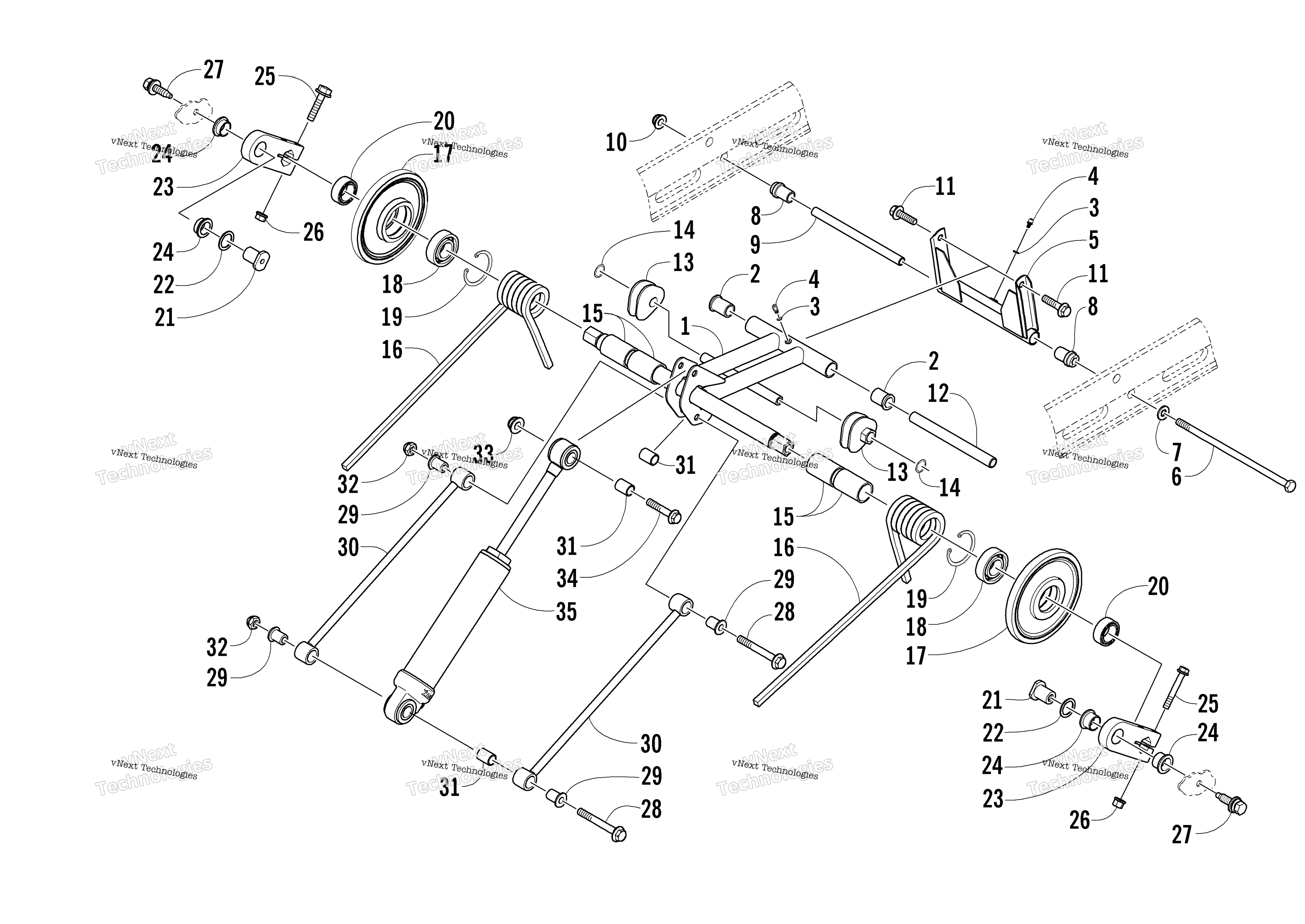 Задняя часть Suspension Rear Arm Assembly