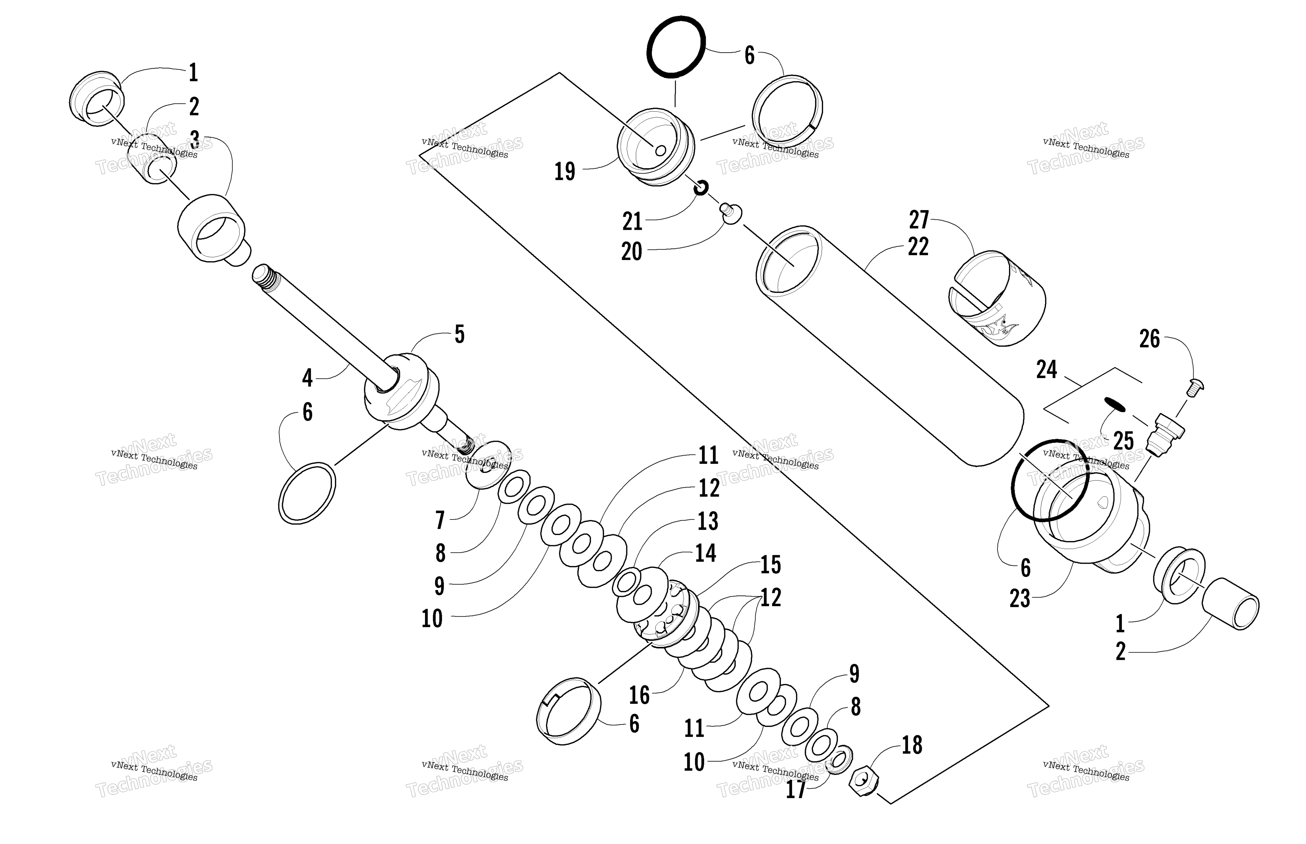 Задняя часть Suspension Rear Arm Shock Absorber