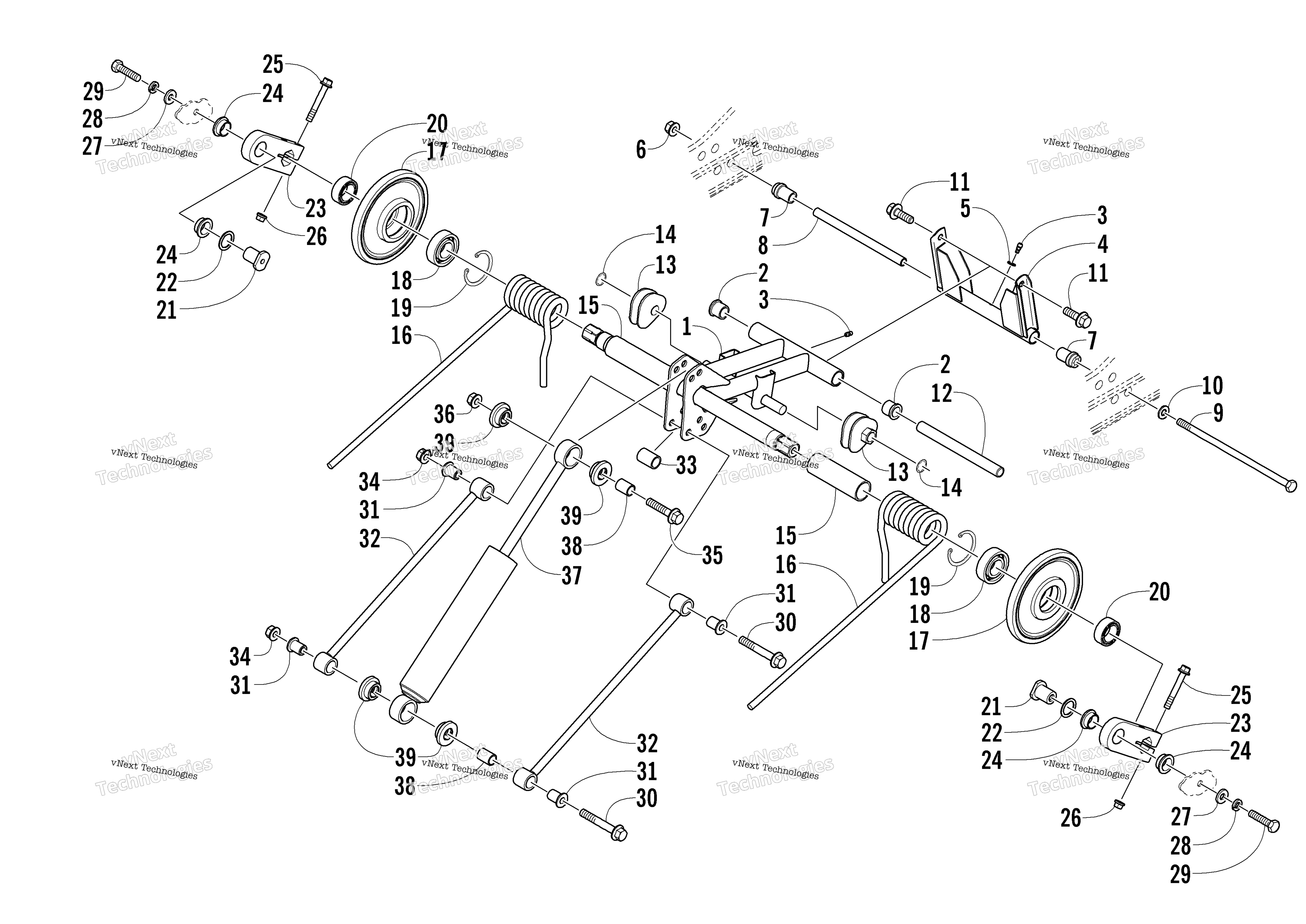 Задняя часть Suspension Rear Arm Assembly